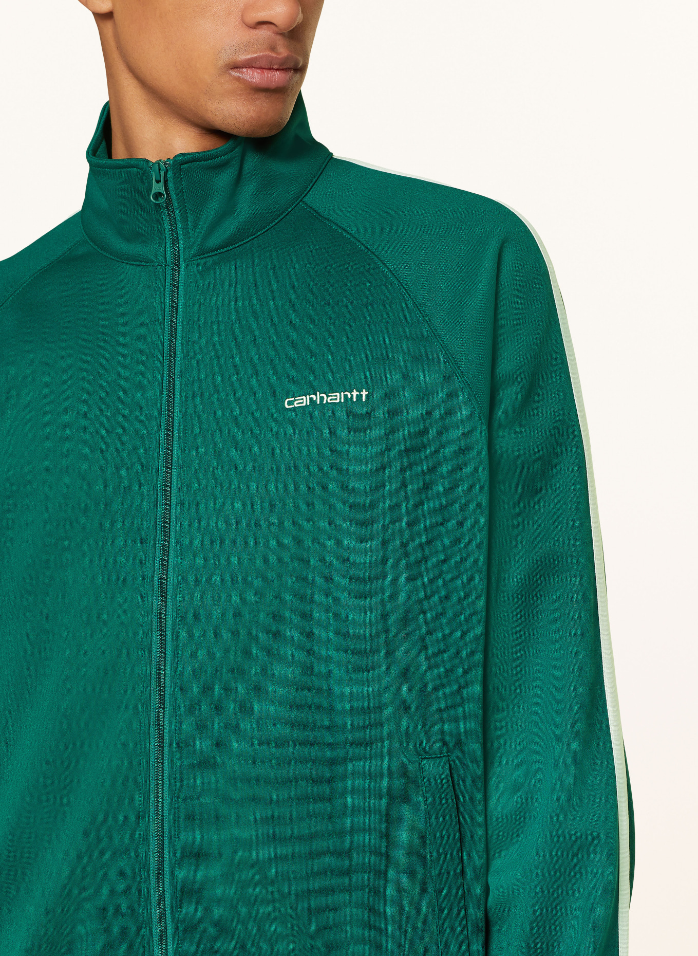 carhartt WIP Jersey jacket BENCHILL, Color: GREEN (Image 4)