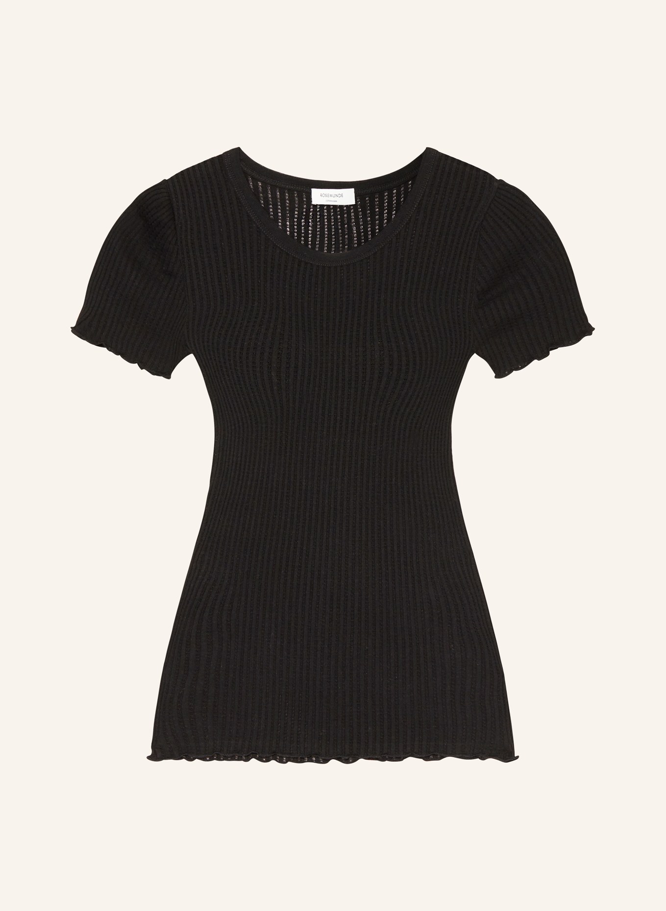 rosemunde Knit shirt made of silk: BLACK