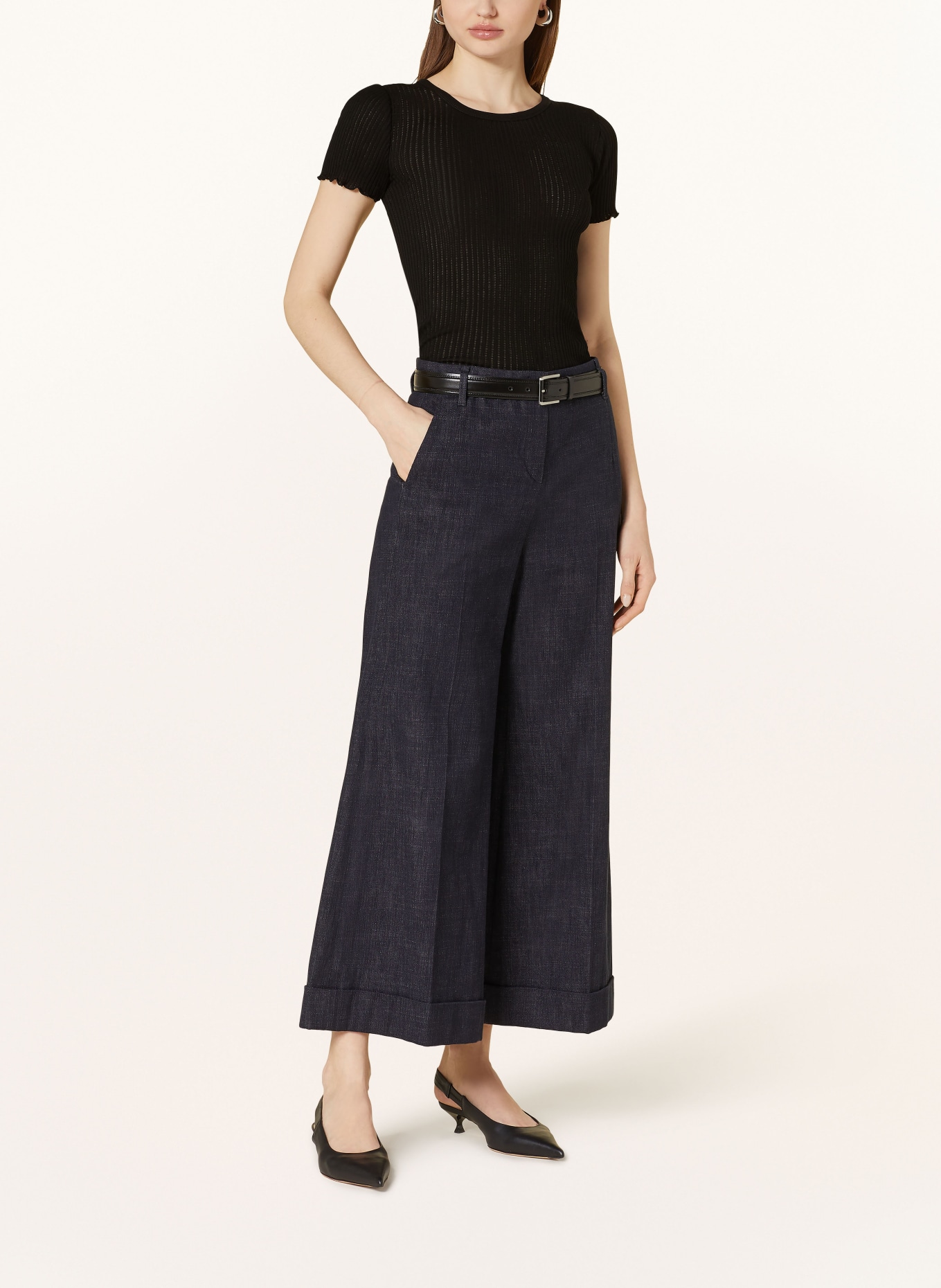 rosemunde Knit shirt made of silk: BLACK