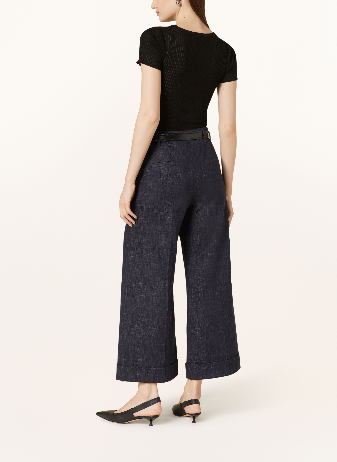 rosemunde Knit shirt made of silk: BLACK