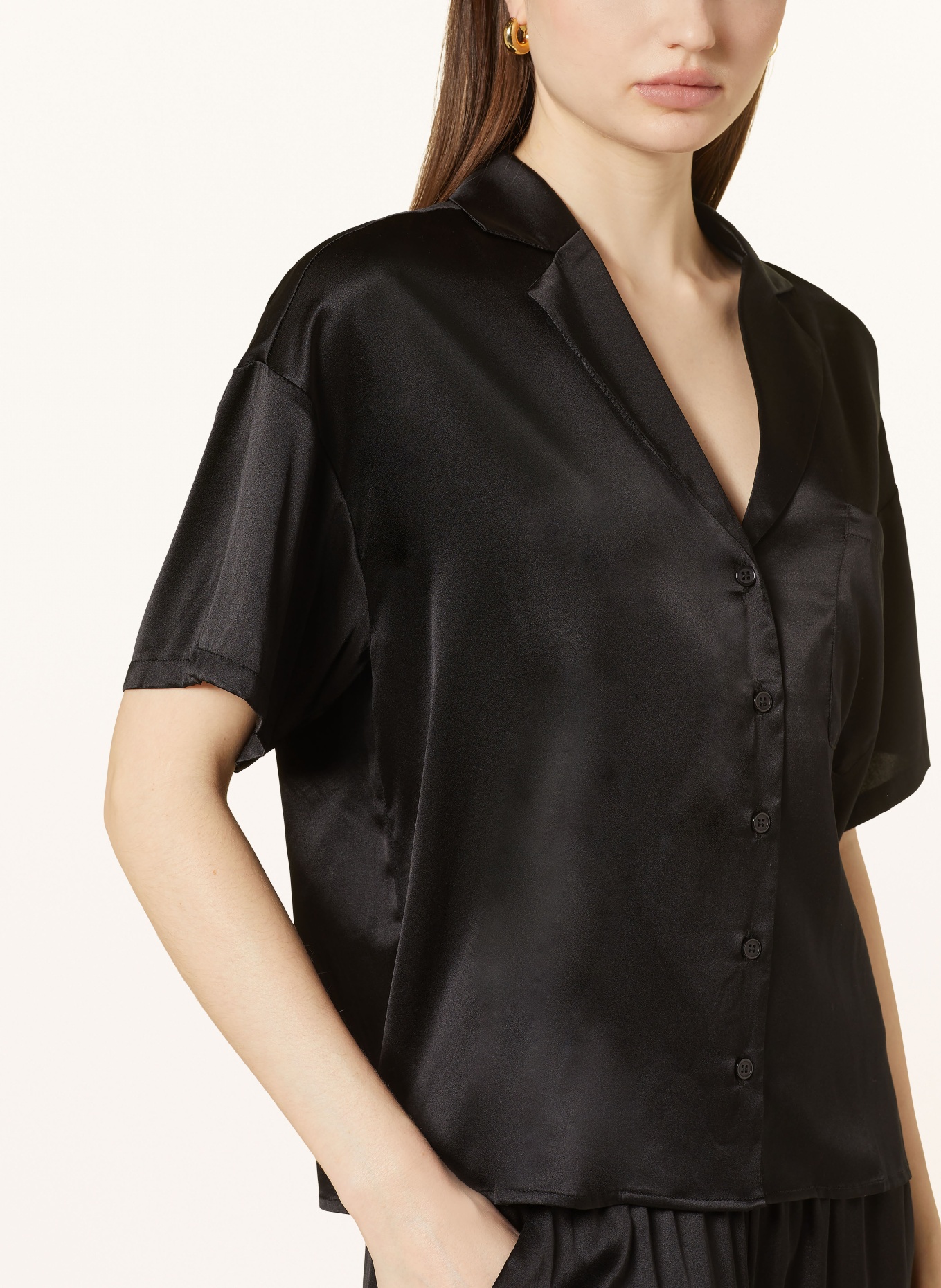 rosemunde Silk blouse, Color: BLACK (Image 4)