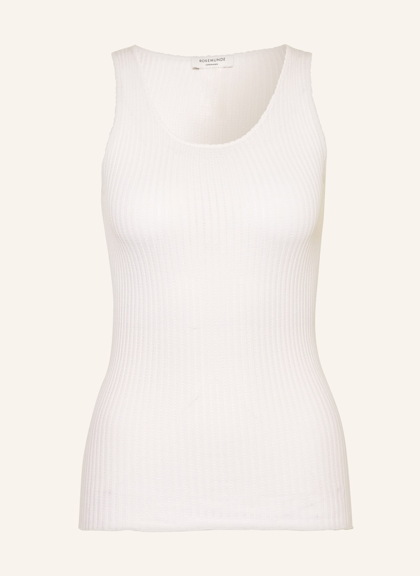 rosemunde Knit top made of silk, Color: WHITE (Image 1)