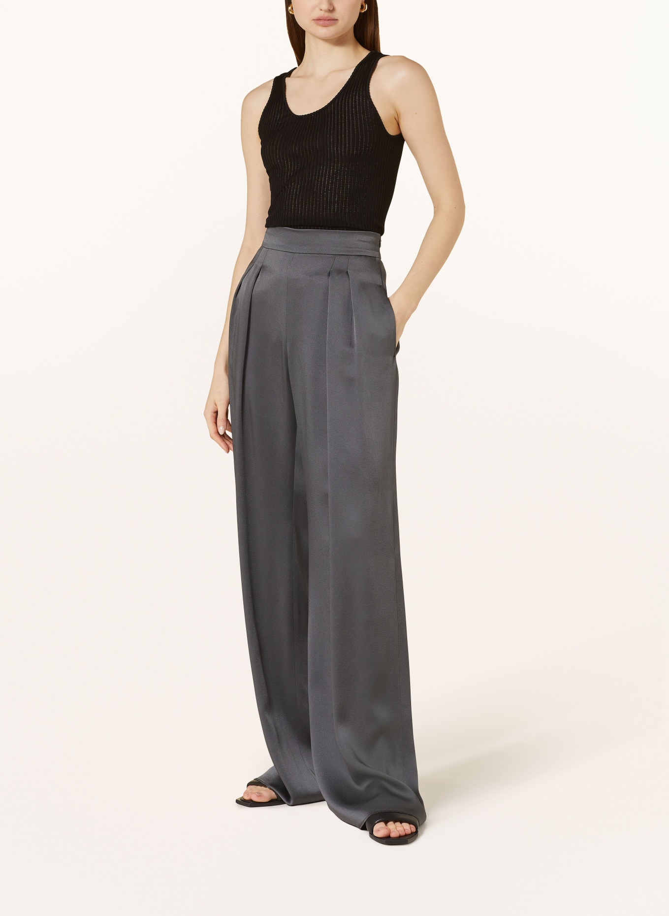 rosemunde Pletený top z hedvábí: ČERNÁ