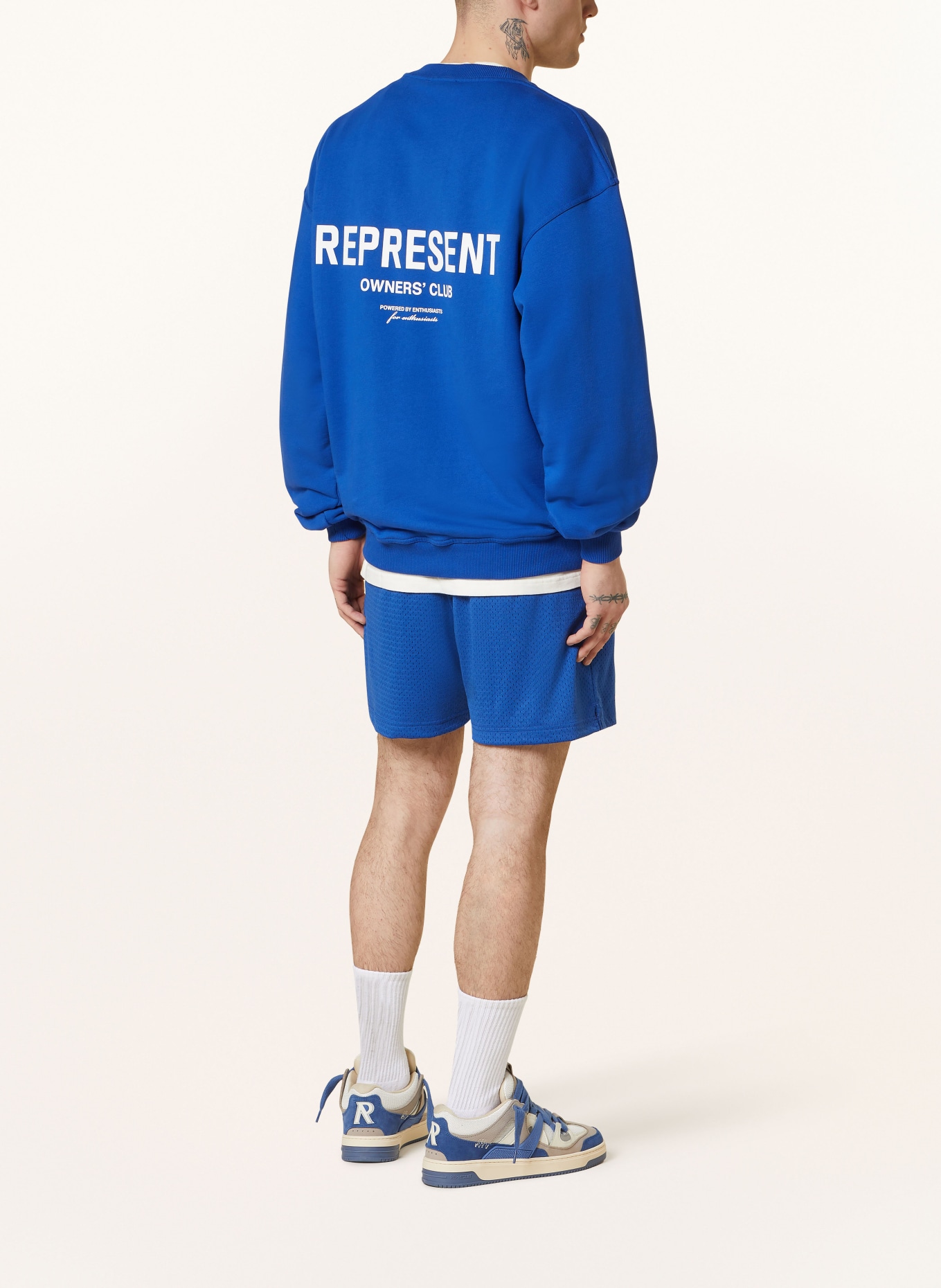 REPRESENT Sweatshirt OWNERS CLUB, Color: BLUE/ WHITE (Image 2)