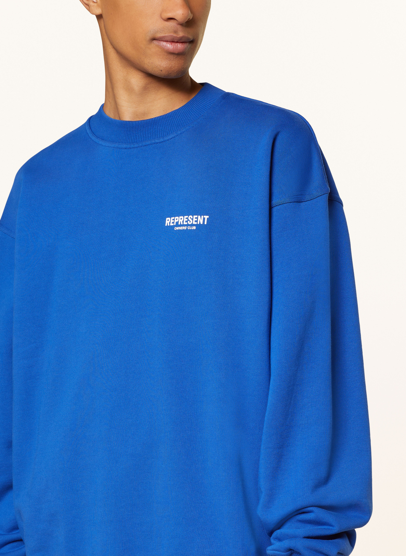 REPRESENT Sweatshirt OWNERS CLUB in blue/ white