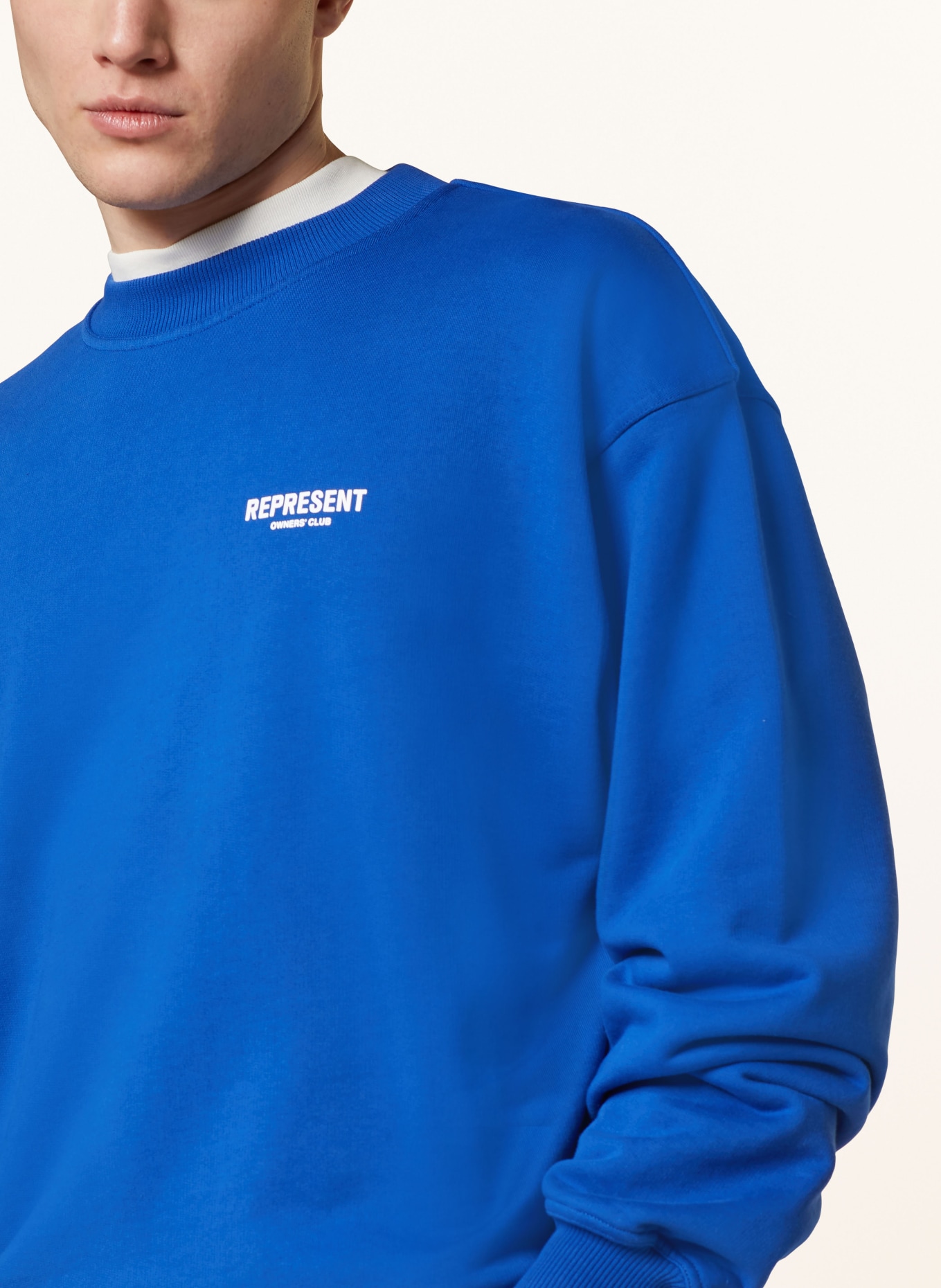 REPRESENT Sweatshirt OWNERS CLUB, Color: BLUE/ WHITE (Image 4)