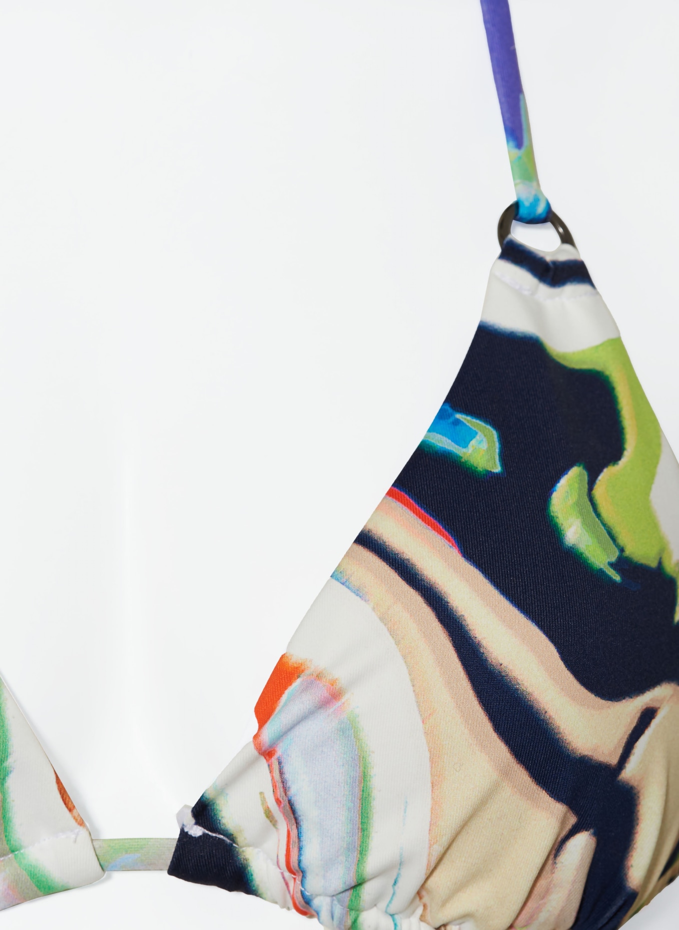 MRS & HUGS Triangel-Bikini-Top, Farbe: ORANGE/ WEISS/ DUNKELBLAU (Bild 4)