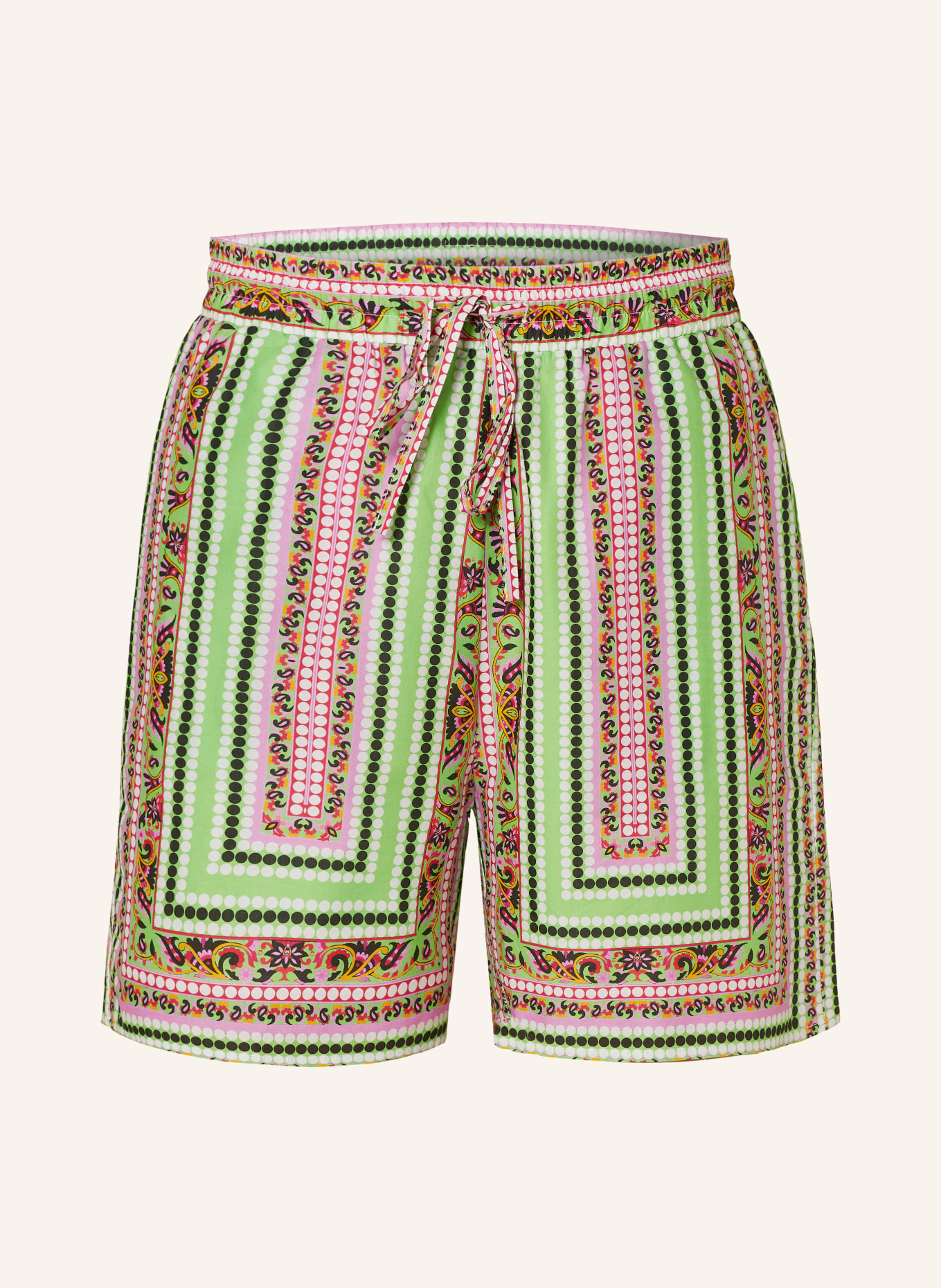 MRS & HUGS korte broek: LICHTGROEN / WIT / ROZE