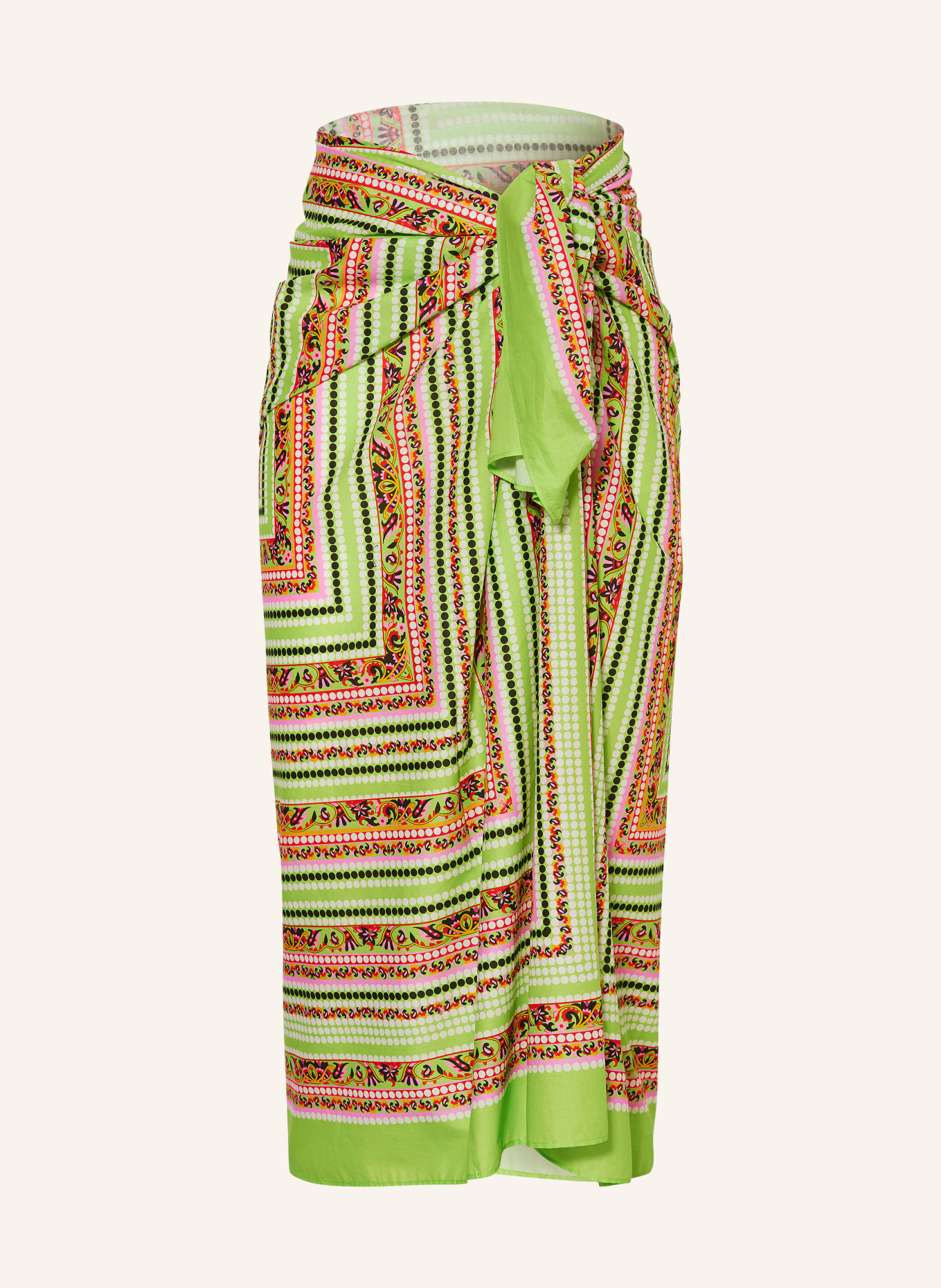 MRS & HUGS Sarong, Color: LIGHT GREEN/ WHITE/ PINK (Image 1)