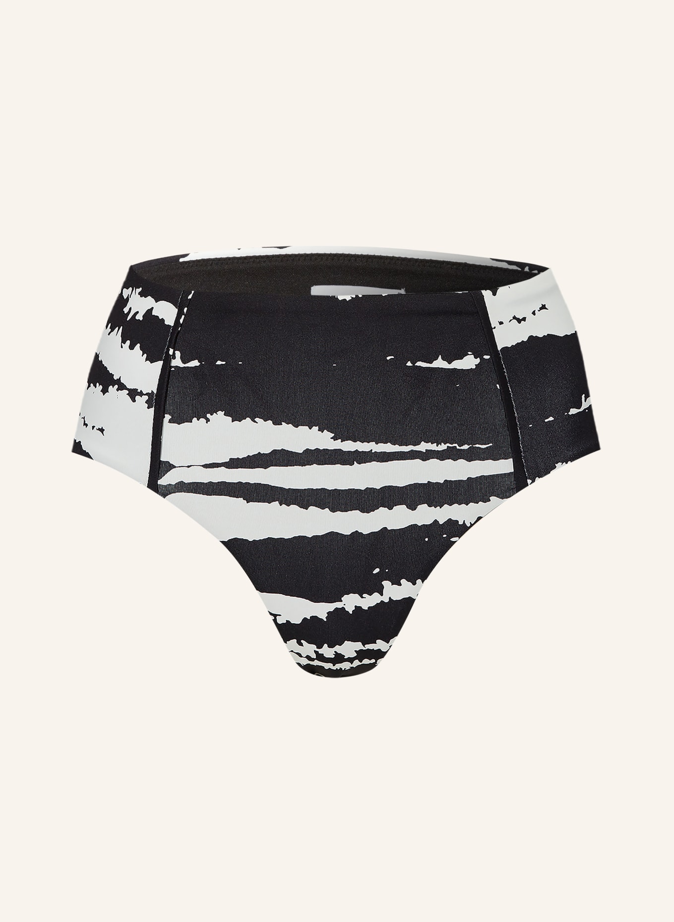 MRS & HUGS High-waist bikini bottoms, Color: BLACK/ WHITE (Image 1)