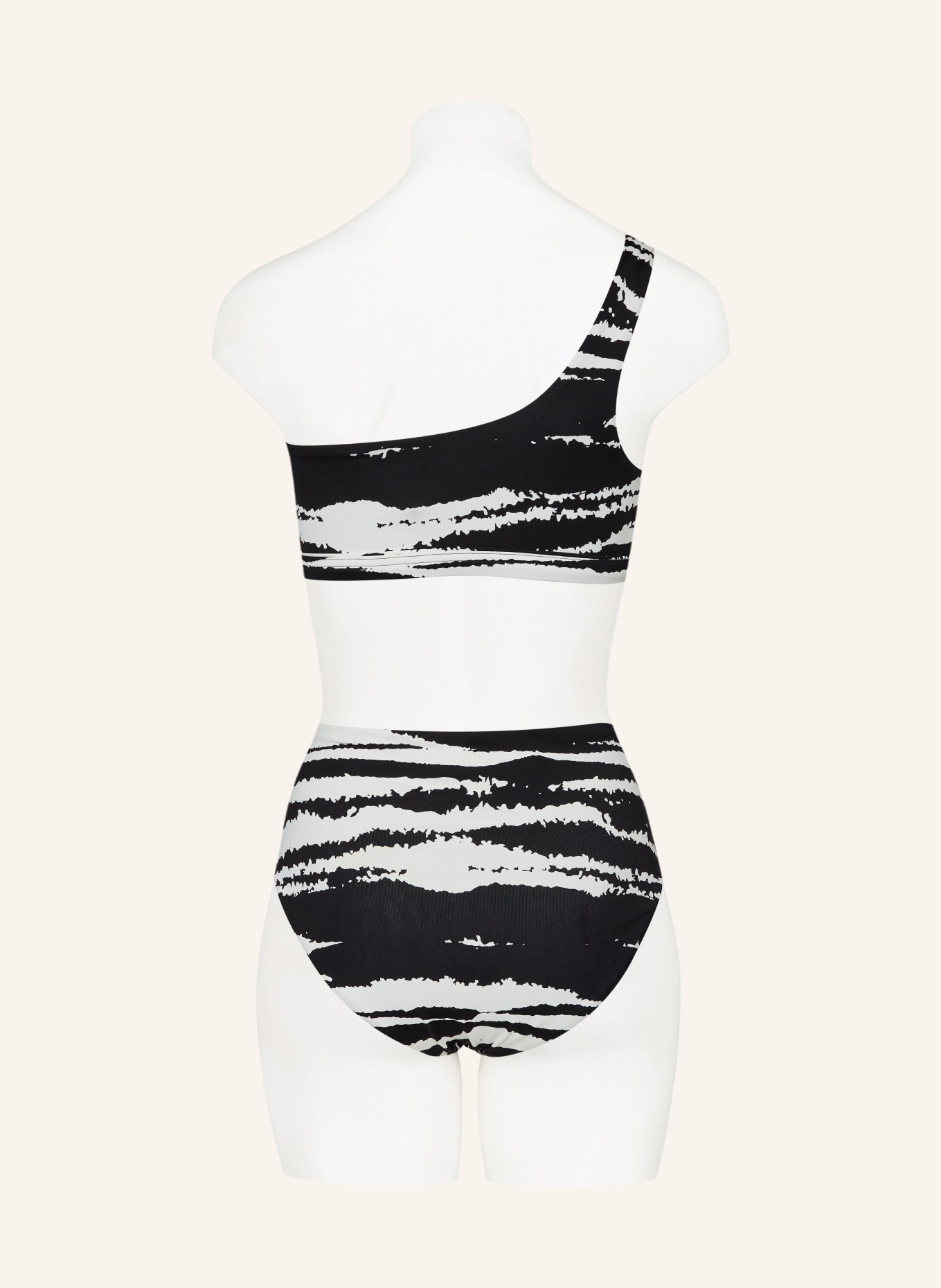 MRS & HUGS High-waist bikini bottoms, Color: BLACK/ WHITE (Image 3)