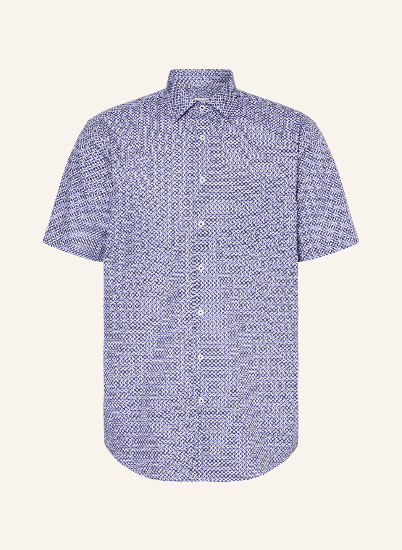 seidensticker Short sleeve shirt regular fit, Color: BLUE/ WHITE/ BLACK (Image 1)
