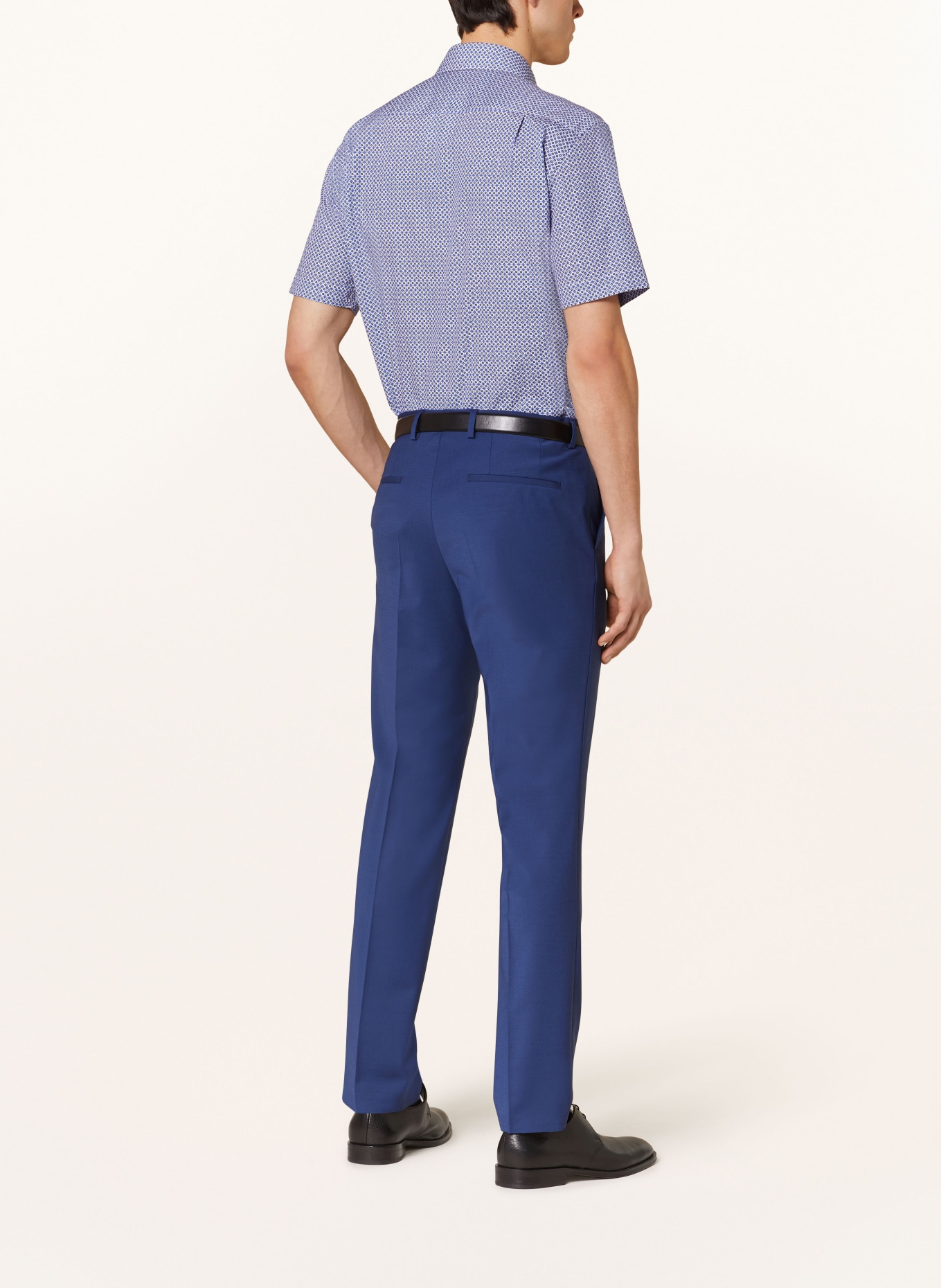 seidensticker Short sleeve shirt regular fit, Color: BLUE/ WHITE/ BLACK (Image 3)