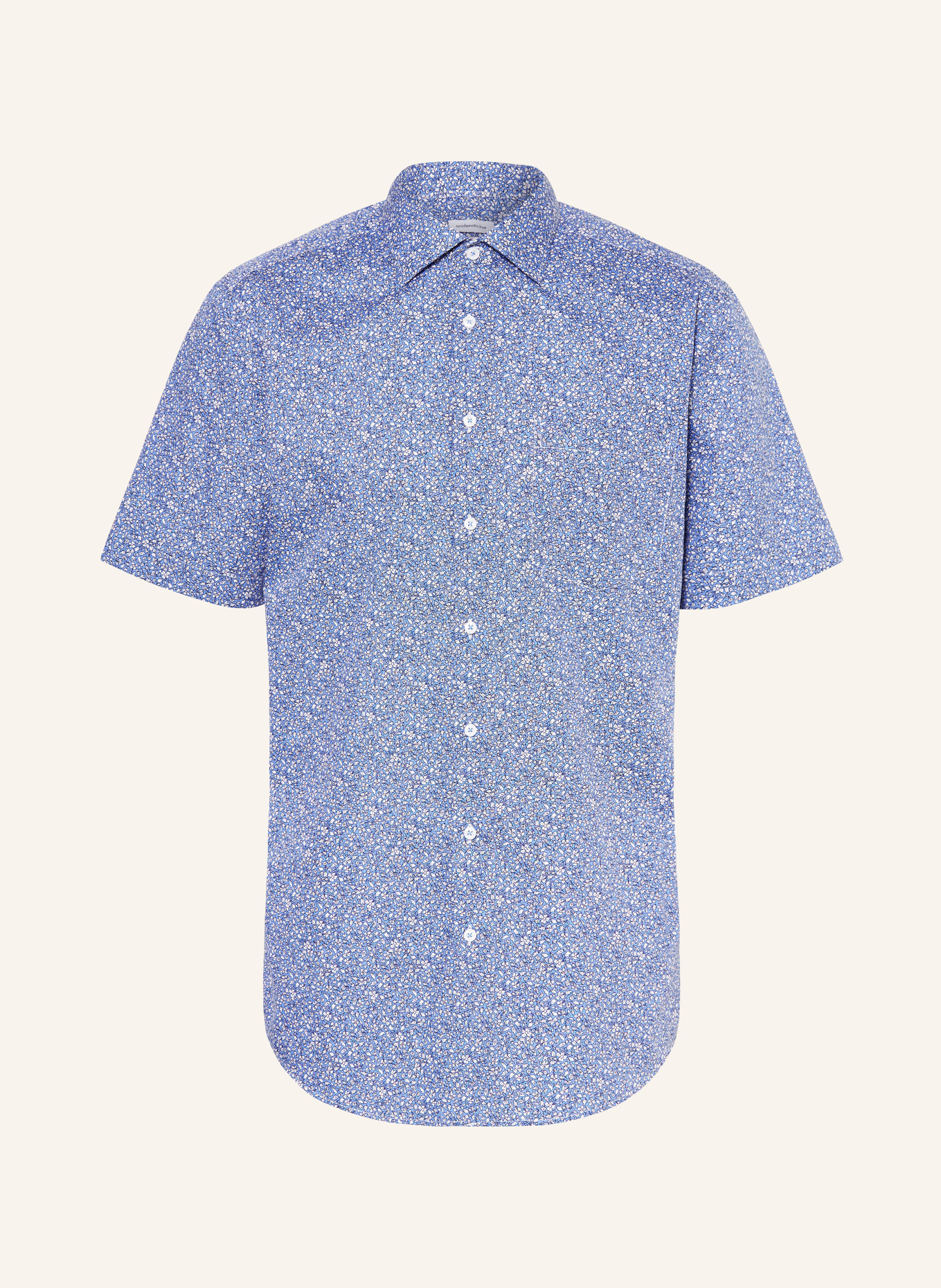 seidensticker Short sleeve shirt regular fit, Color: BLUE/ WHITE (Image 1)