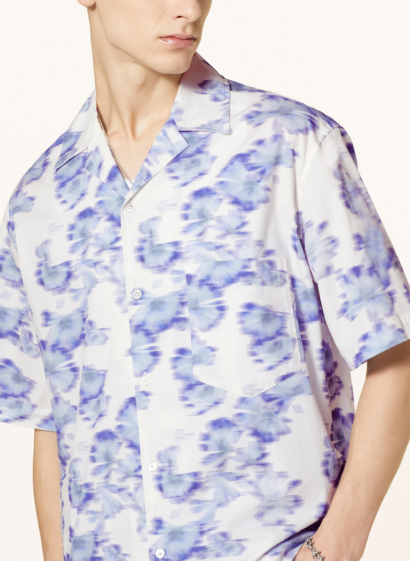 ISABEL MARANT Resort shirt LAZLO GB comfort fit, Color: LIGHT BLUE/ WHITE (Image 4)