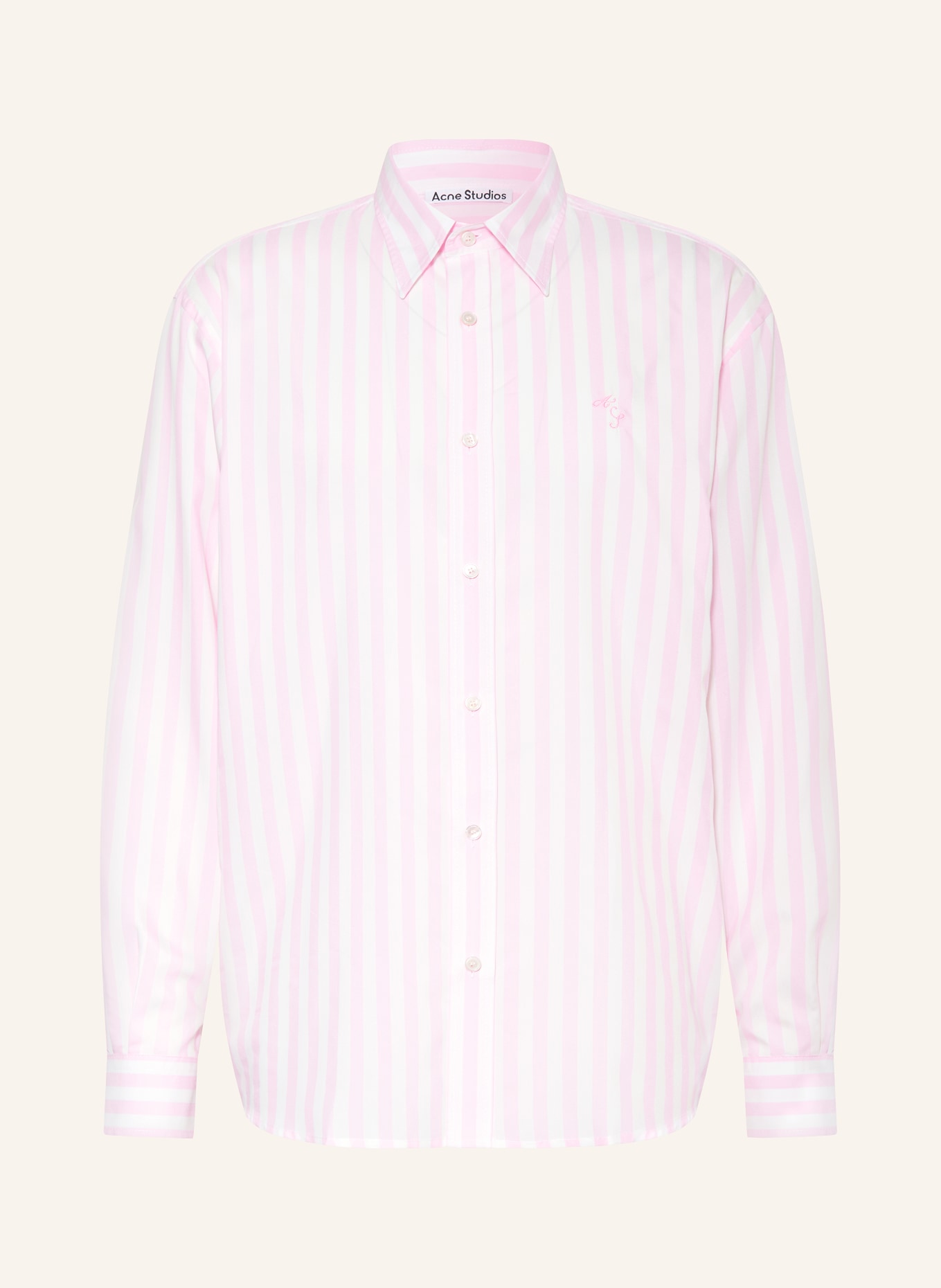 Acne Studios Shirt comfort fit, Color: WHITE/ PINK (Image 1)