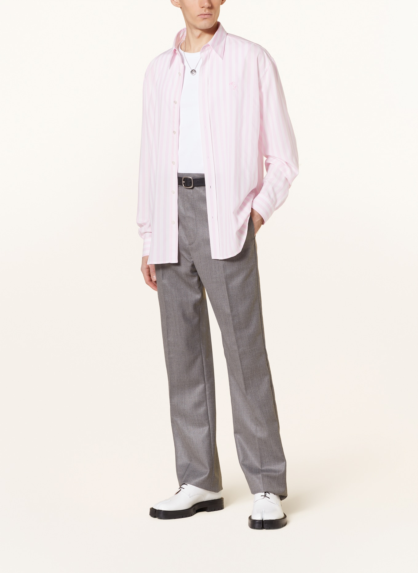 Acne Studios Shirt comfort fit, Color: WHITE/ PINK (Image 2)