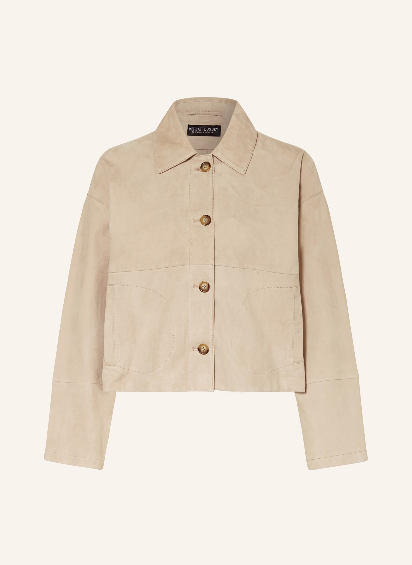 REPEAT Leather jacket, Color: BEIGE (Image 1)