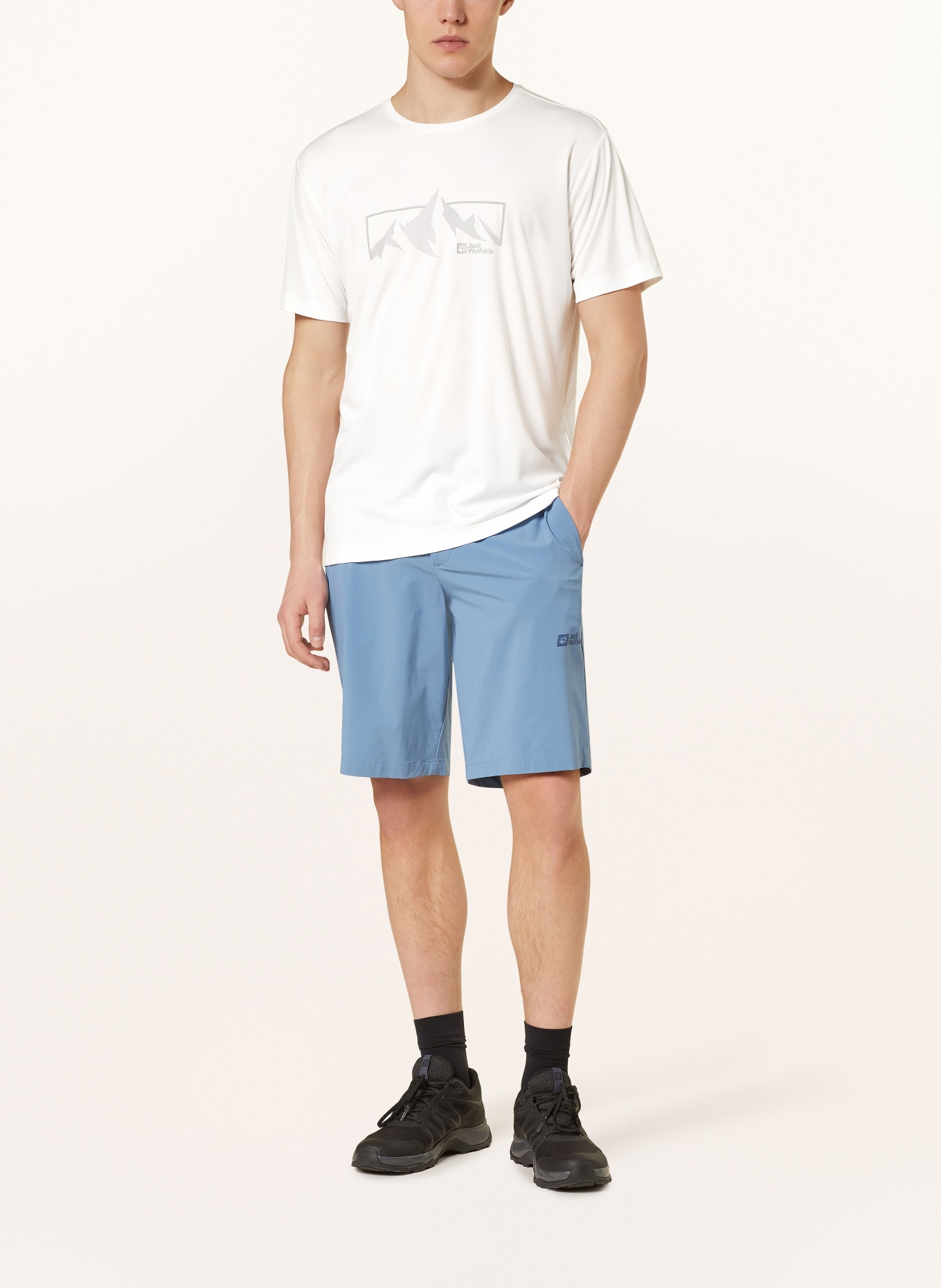 Jack Wolfskin T-shirt PEAK GRAPHIC, Color: WHITE (Image 2)
