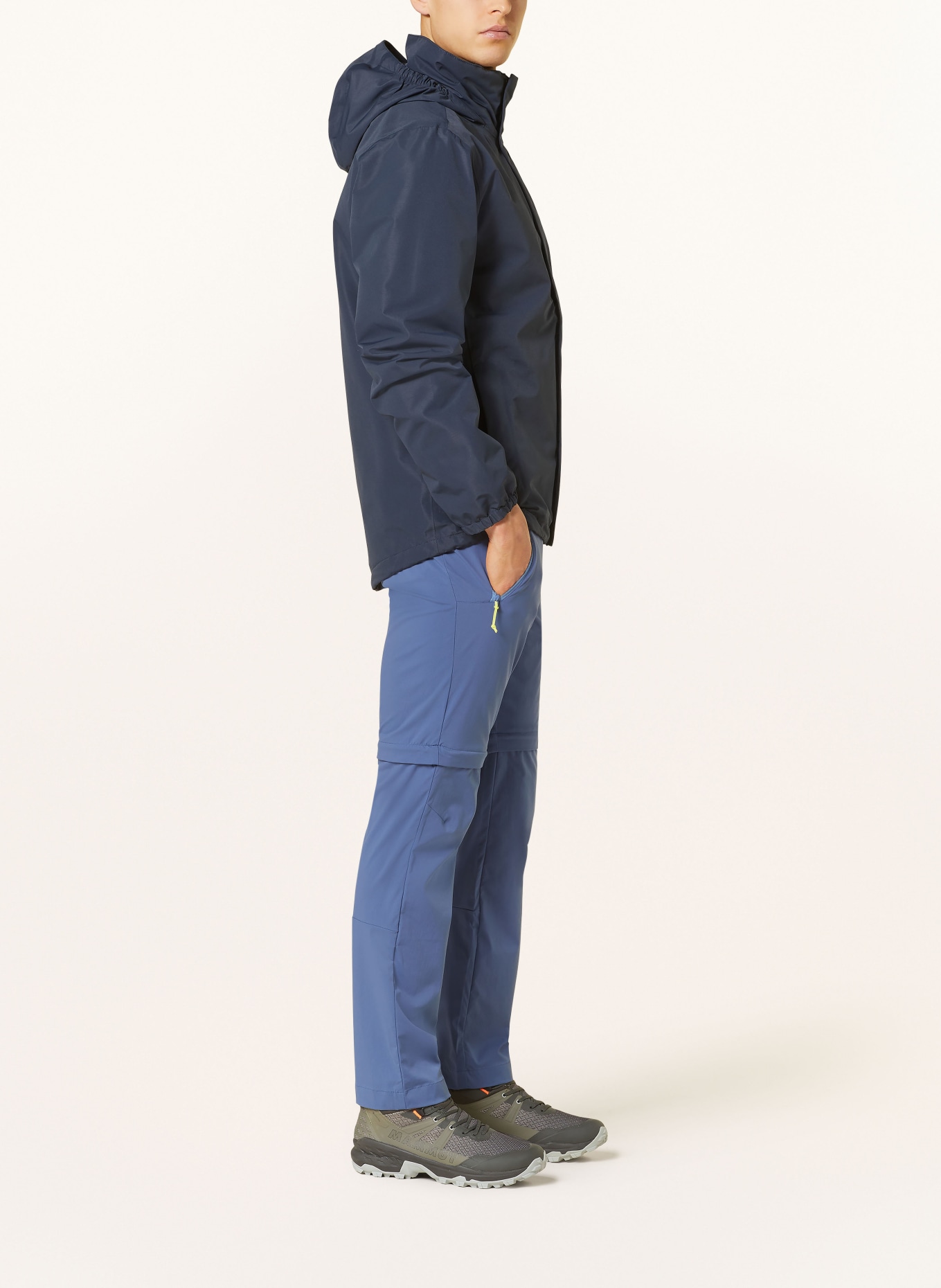 Jack Wolfskin Spodnie z odpinanymi nogawkami GLASTAL, Kolor: NIEBIESKI/ JASKRAWY ŻÓŁTY (Obrazek 4)