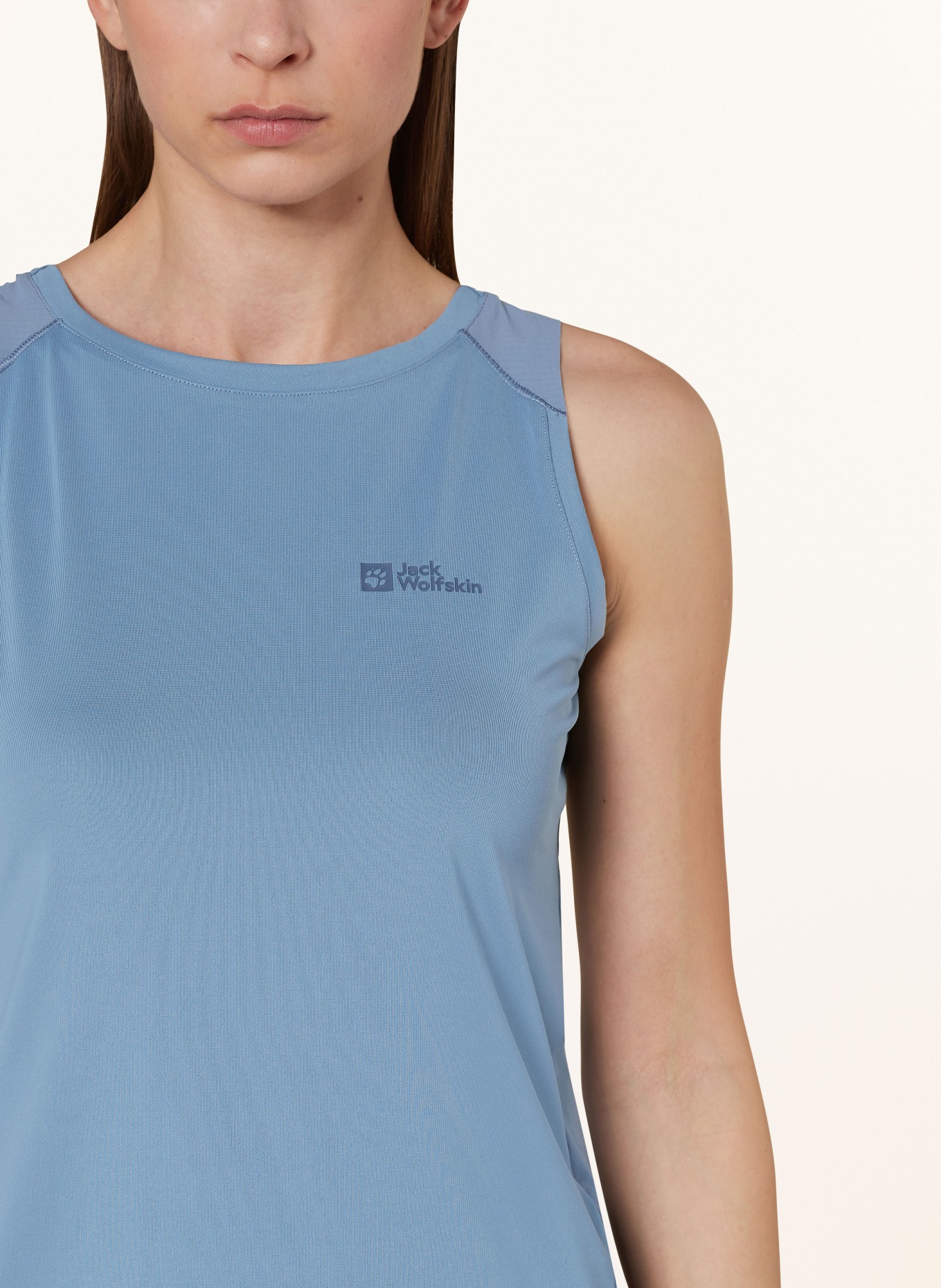 Jack Wolfskin Tank top PRELIGHT CHILL, Color: BLUE (Image 4)