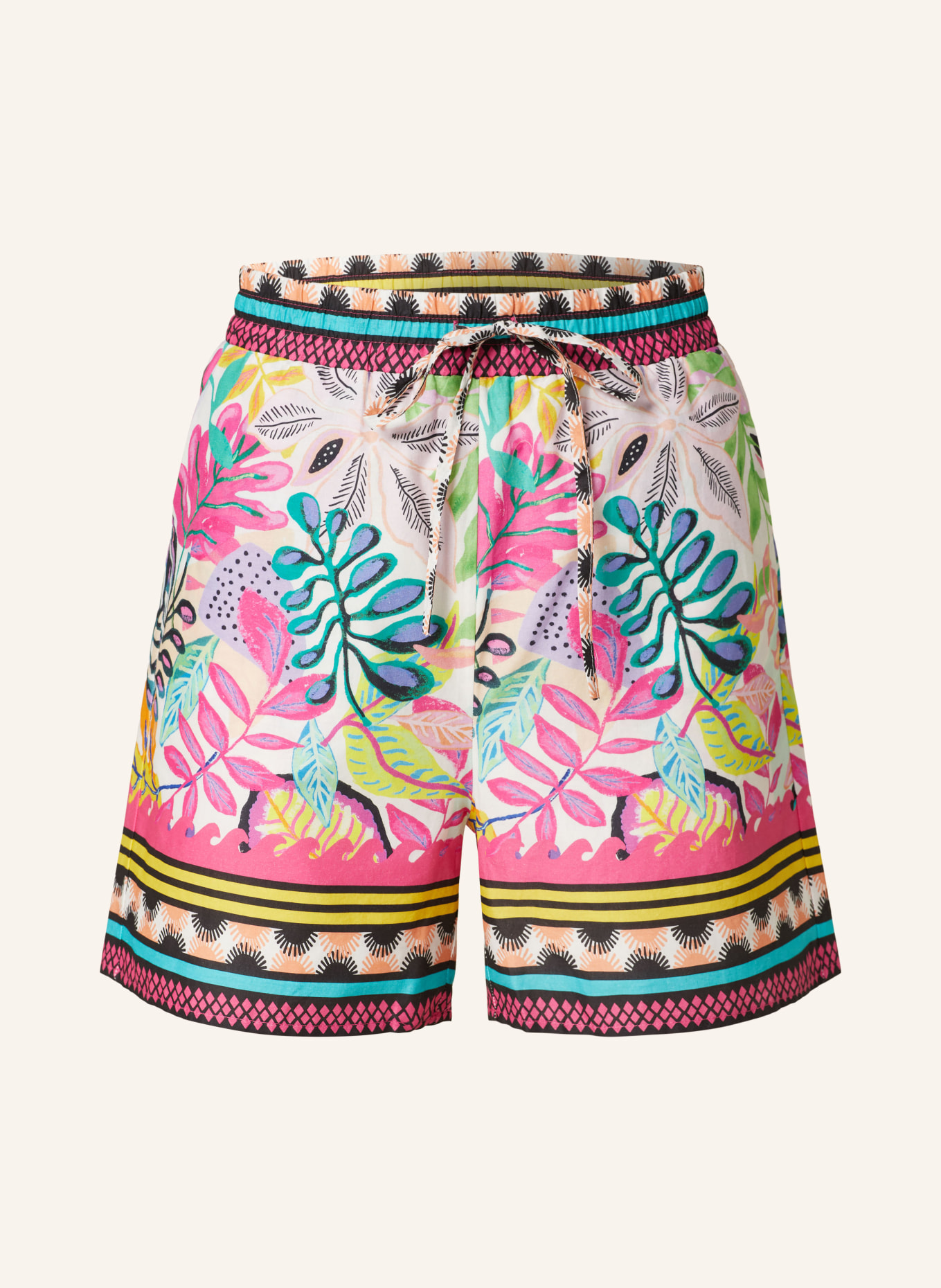 darling harbour Shorts, Color: PINK/ YELLOW/ LIGHT PINK (Image 1)