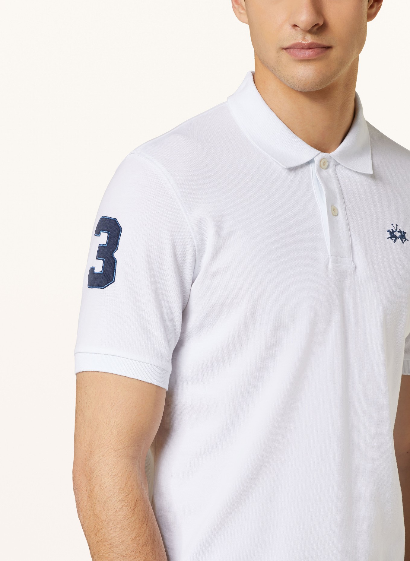 LA MARTINA Jersey polo shirt slim fit, Color: WHITE (Image 4)