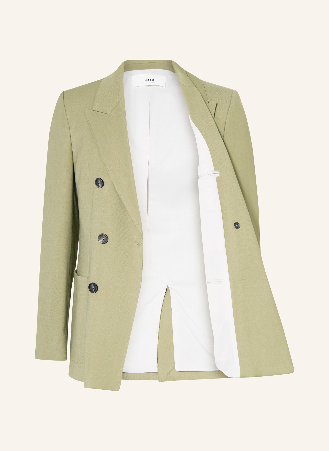 AMI PARIS Suit jacket Slim Fit, Color: 351 OLIVE (Image 4)