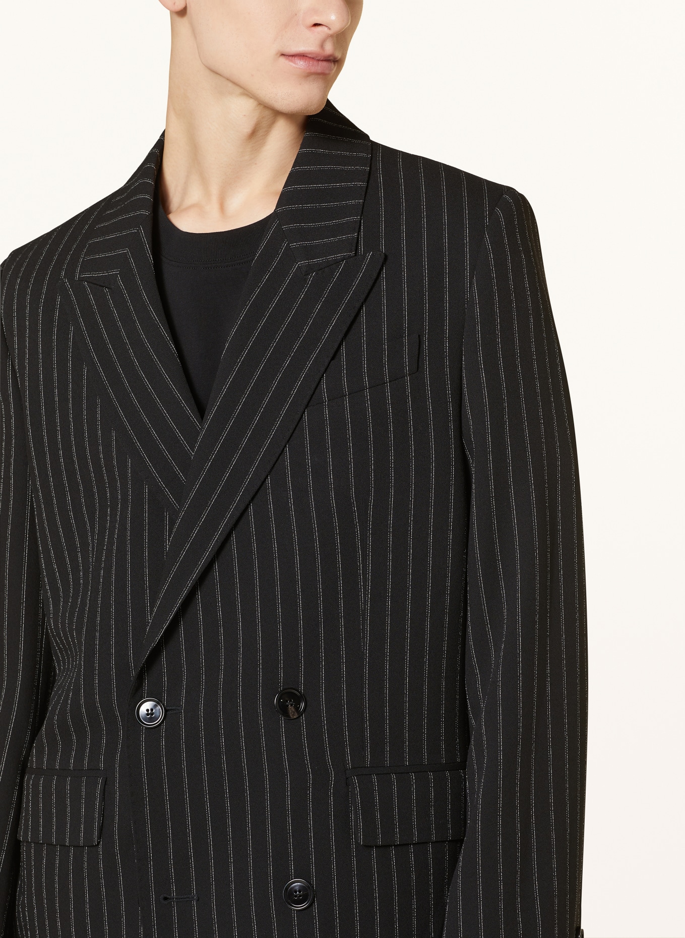 AMI PARIS Suit jacket regular fit, Color: BLACK/ WHITE (Image 4)