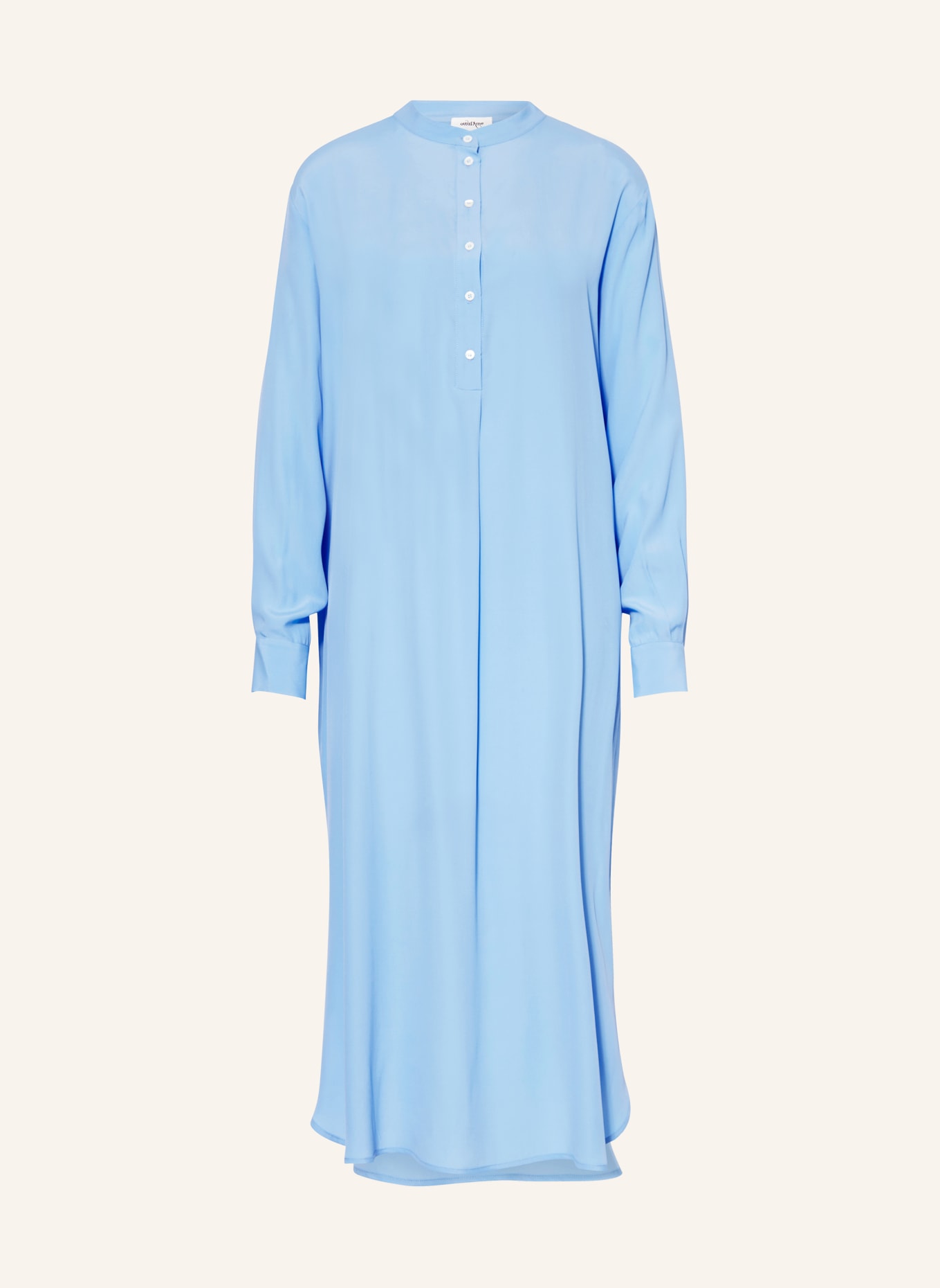 ottod'ame Košilové šaty s hedvábím, Barva: TMAVĚ MODRÁ (Obrázek 1)