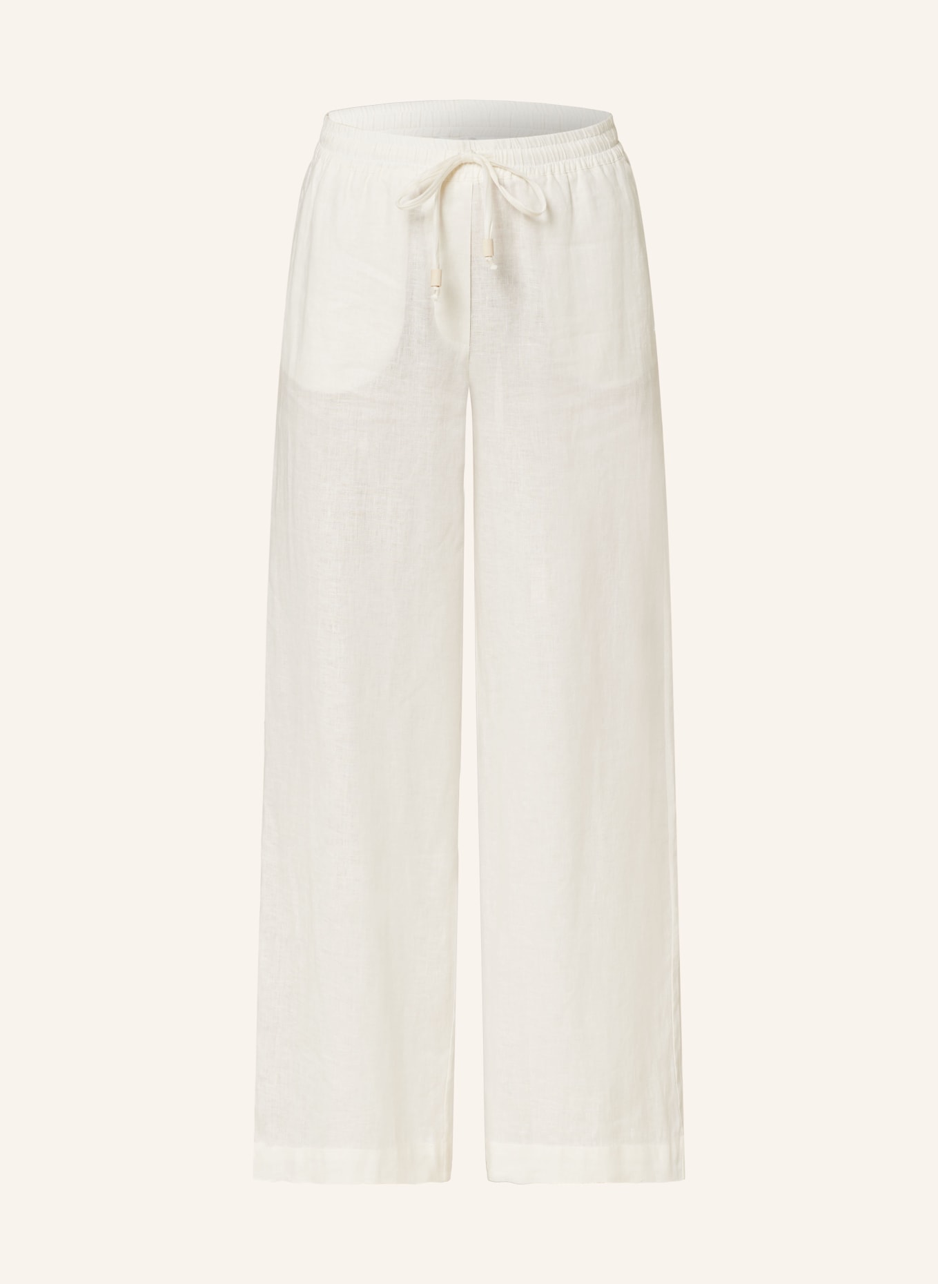 ottod'ame Wide leg trousers made of linen, Color: ECRU (Image 1)