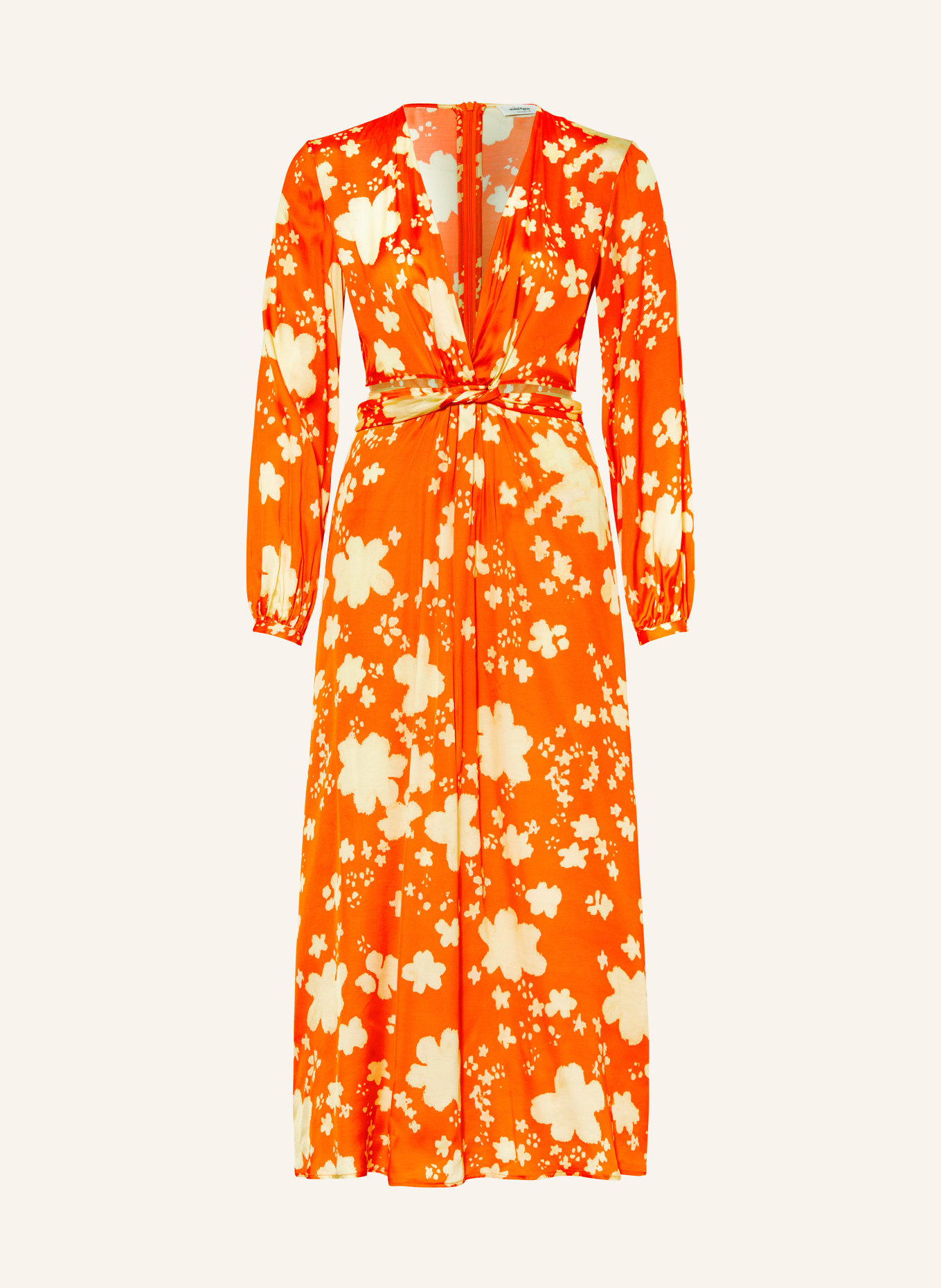 ottod'ame Kleid mit Cut-outs, Farbe: ORANGE/ HELLGELB (Bild 1)