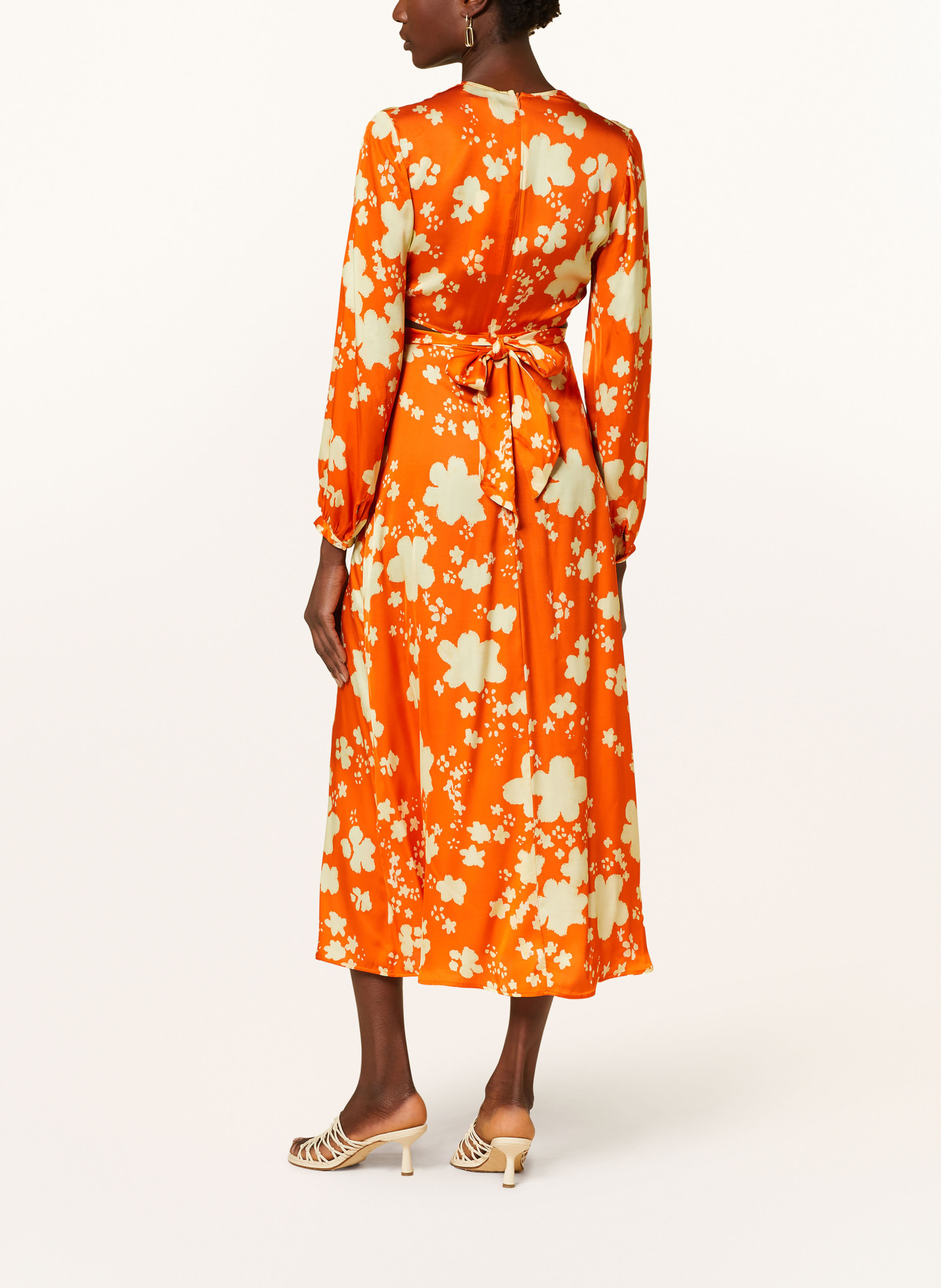 ottod'ame Dress with cut-outs, Color: ORANGE/ LIGHT YELLOW (Image 3)
