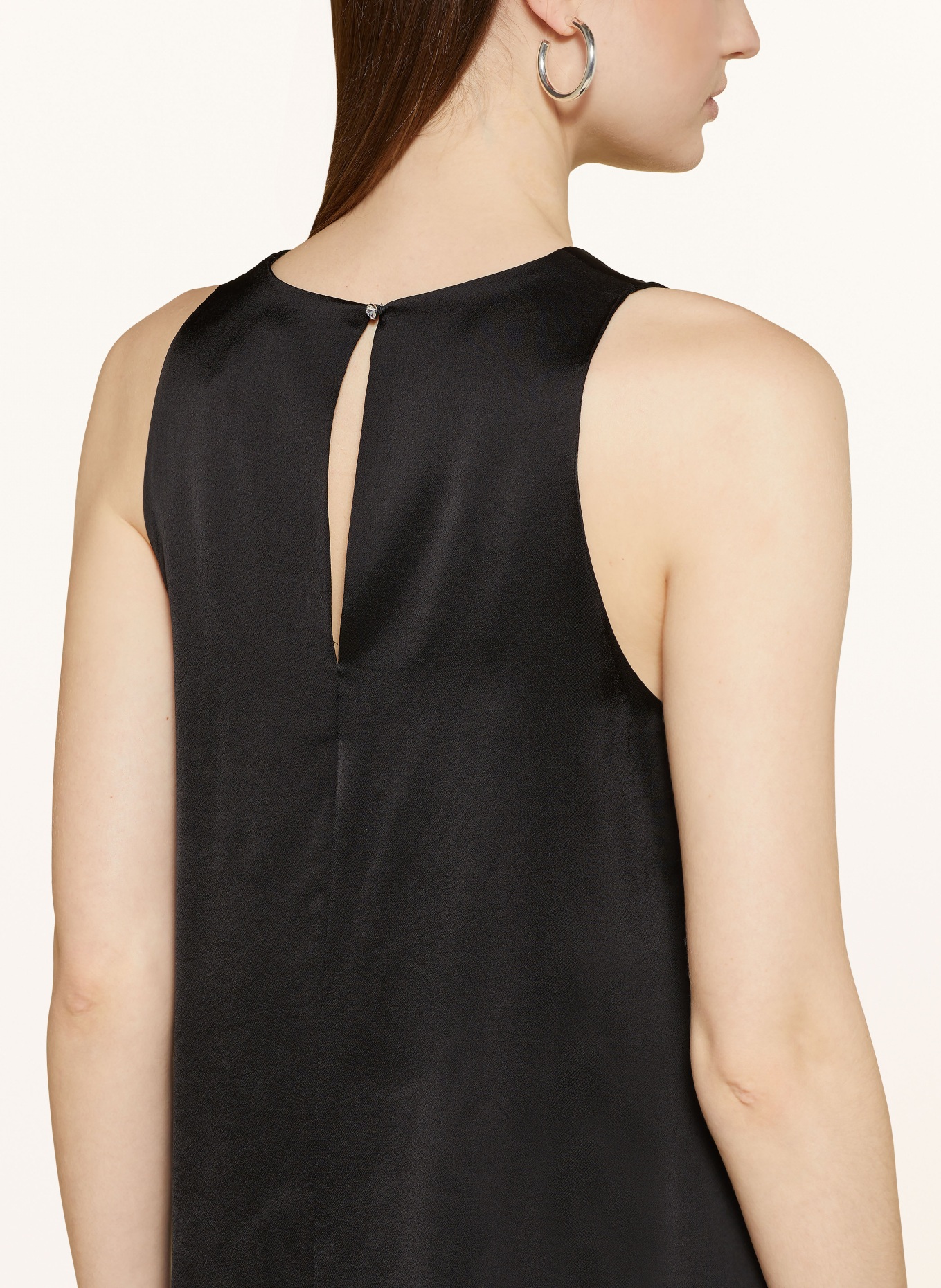 ottod'ame Blouse top in satin, Color: BLACK (Image 4)