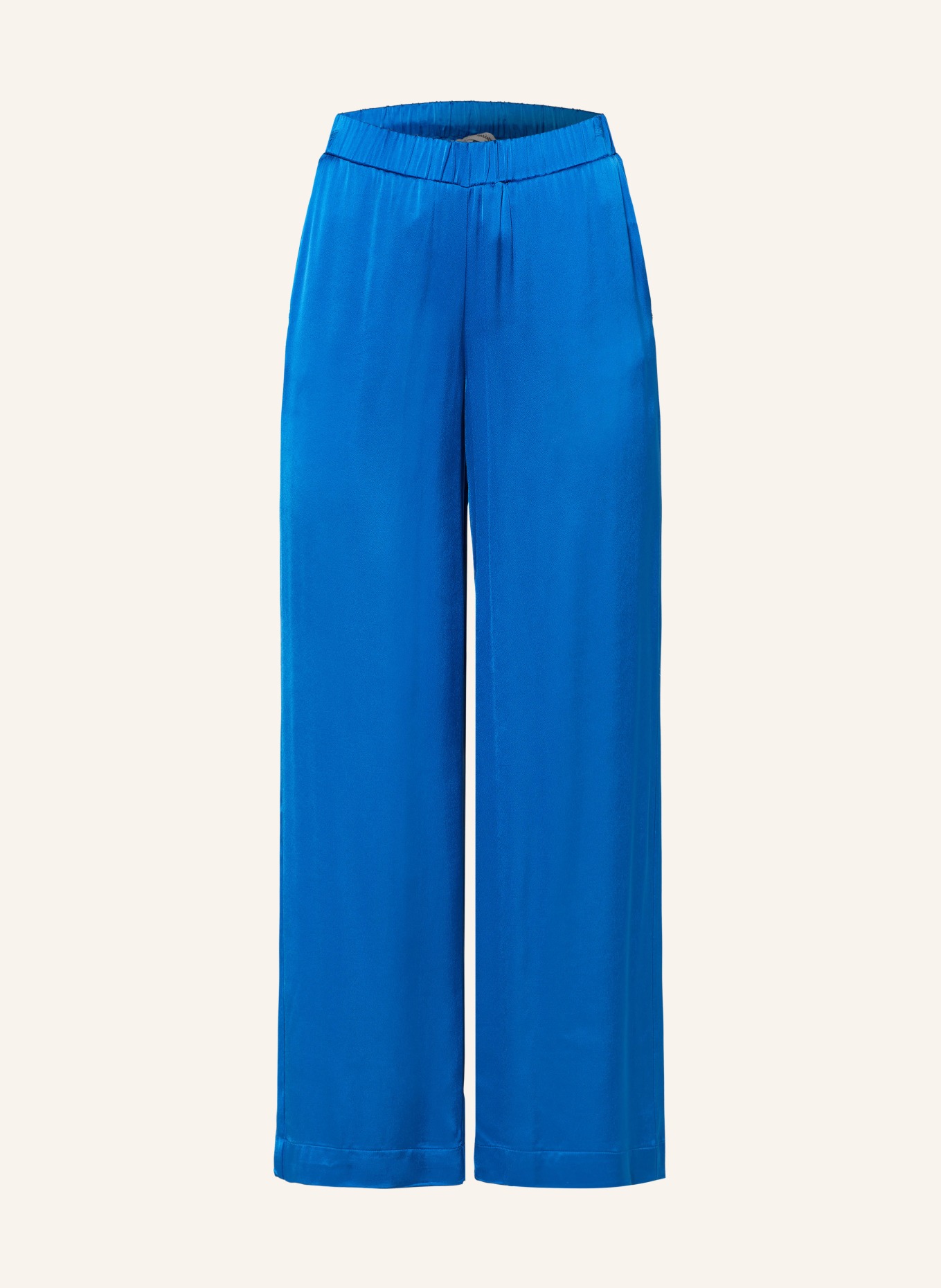 ottod'ame Wide leg trousers in satin, Color: BLUE (Image 1)