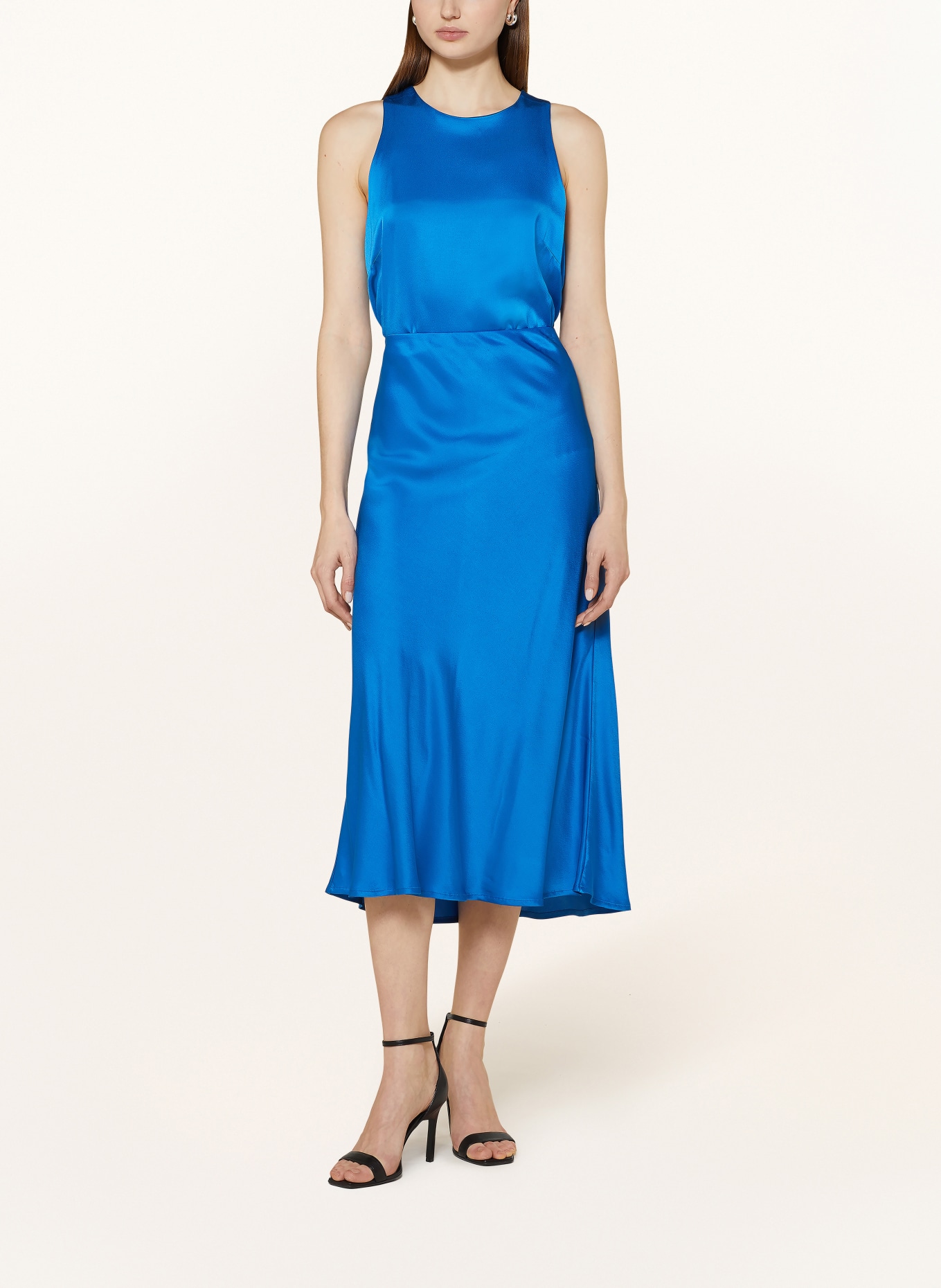 ottod'ame Satin skirt, Color: BLUE (Image 2)