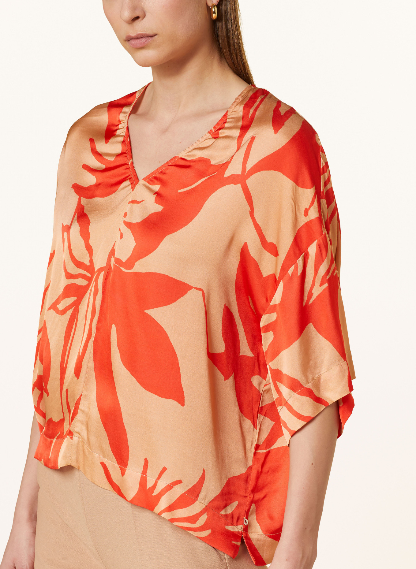ottod'ame Shirt blouse, Color: ORANGE/ LIGHT ORANGE (Image 4)
