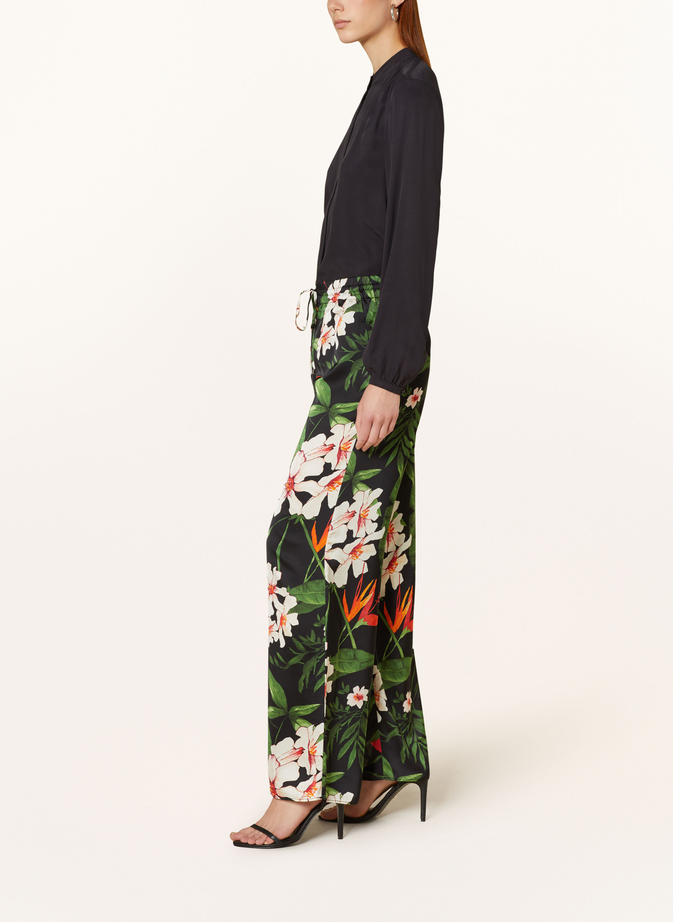 LAUREN RALPH LAUREN Spodnie marlena w stylu dresowym, Kolor: ZIELONY/ BIAŁY/ CZERWONY (Obrazek 4)