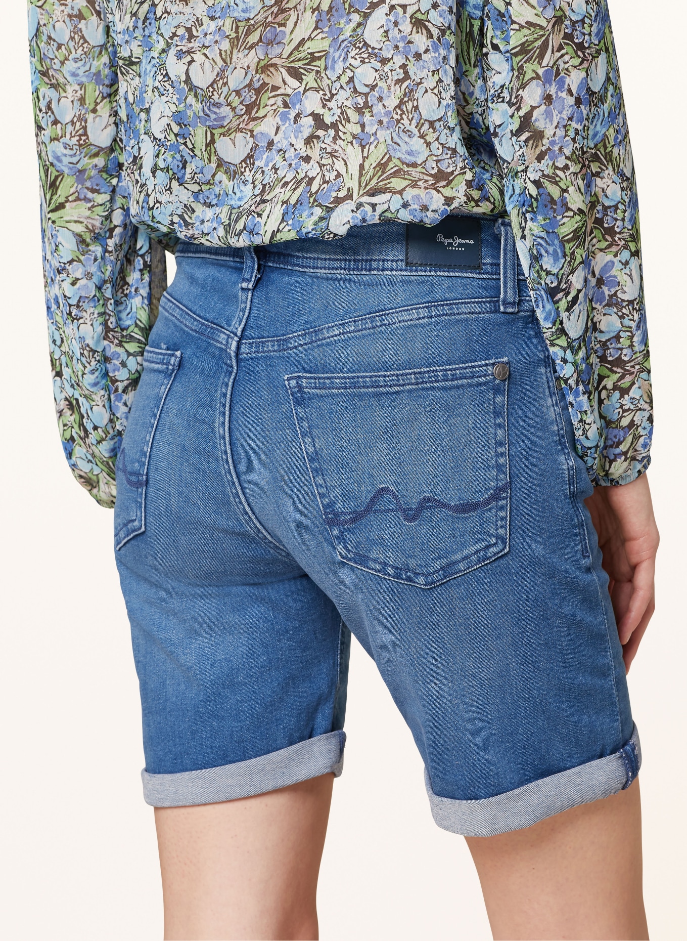 Pepe Jeans Denim shorts, Color: BLUE (Image 5)
