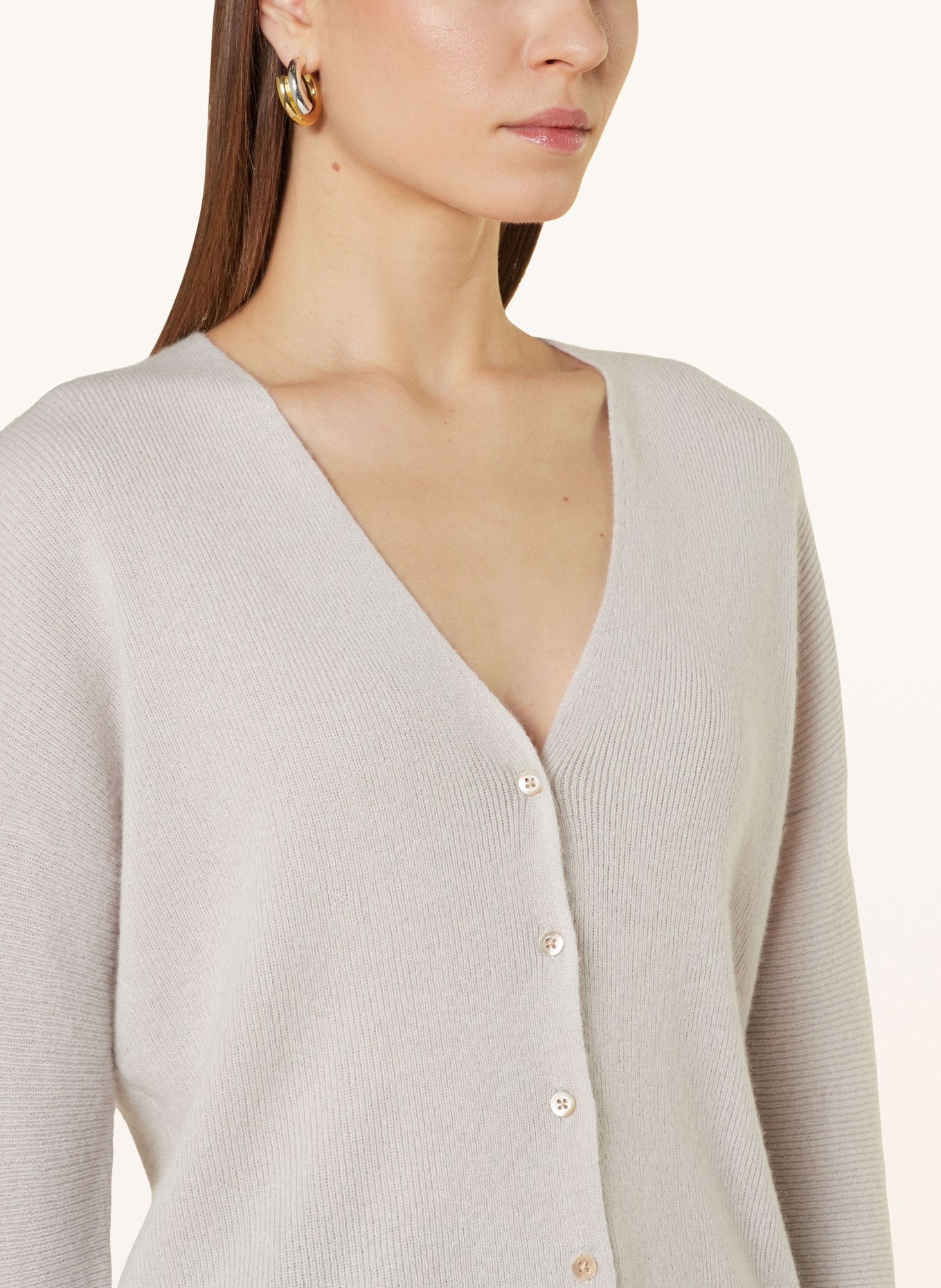 SMINFINITY Cardigan with cashmere, Color: LIGHT GRAY (Image 4)