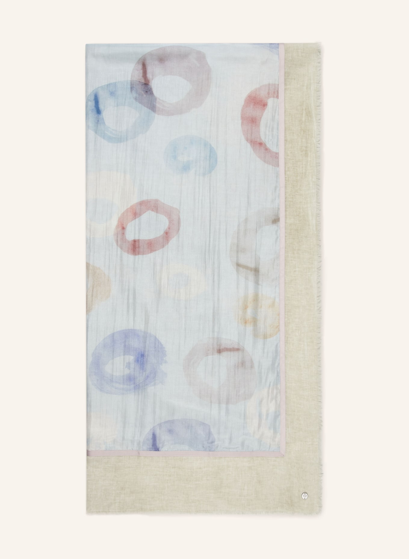 FRAAS Scarf with silk, Color: LIGHT BLUE/ BEIGE (Image 1)