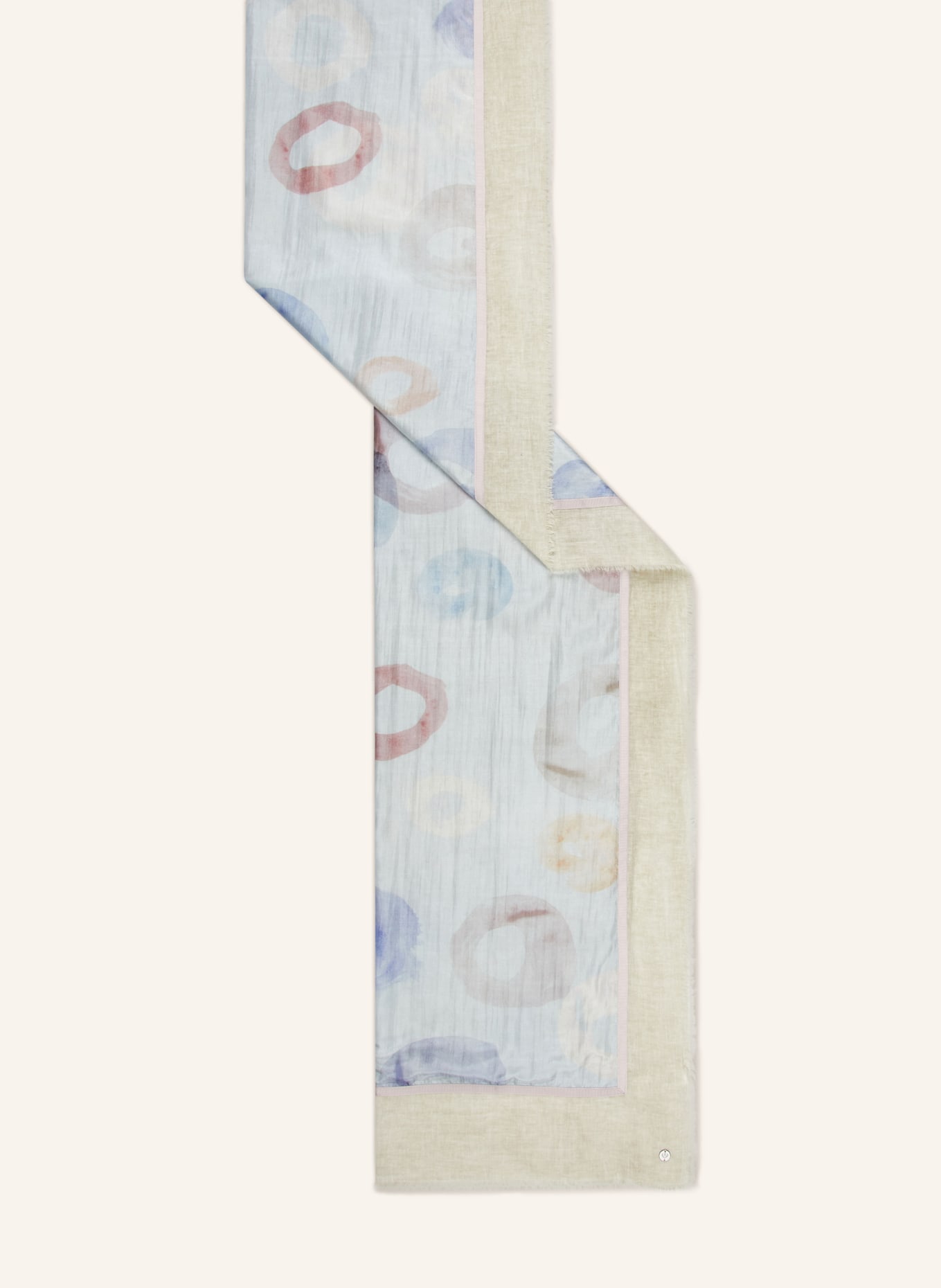FRAAS Scarf with silk, Color: LIGHT BLUE/ BEIGE (Image 2)