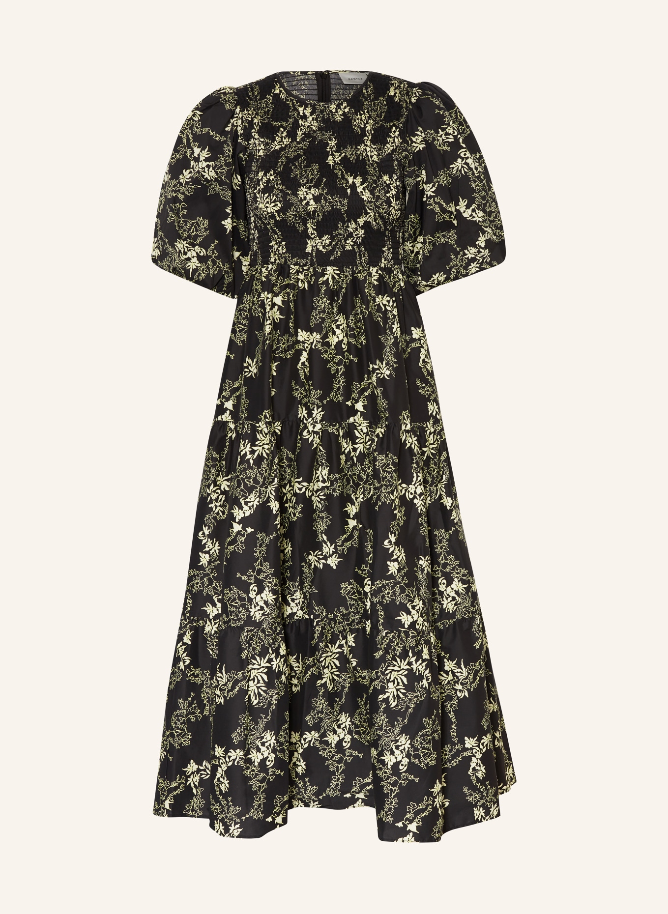GESTUZ Dress MALYGZ, Color: BLACK/ LIGHT YELLOW (Image 1)