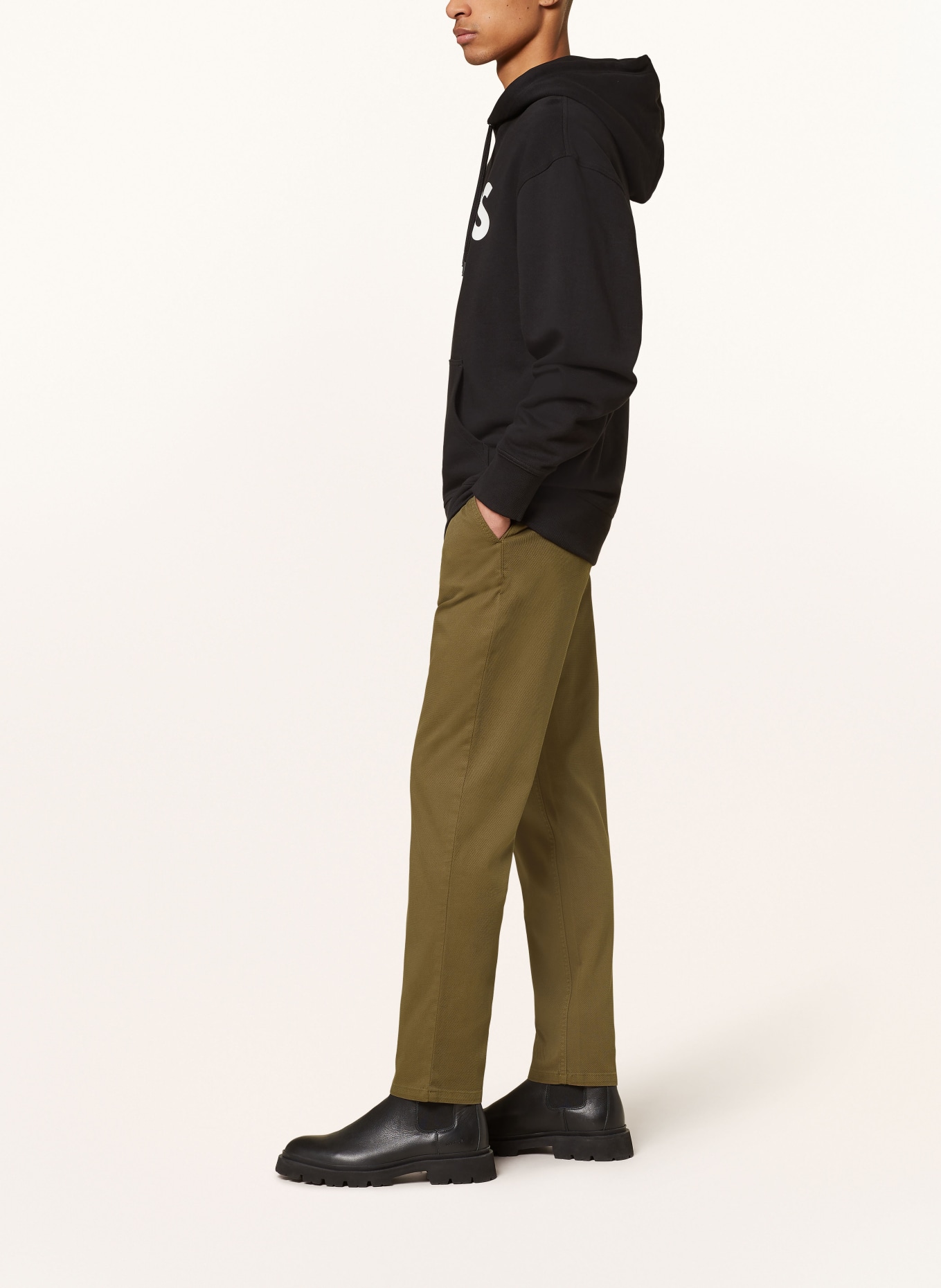 BOSS Chinos tapered fit, Color: KHAKI (Image 4)