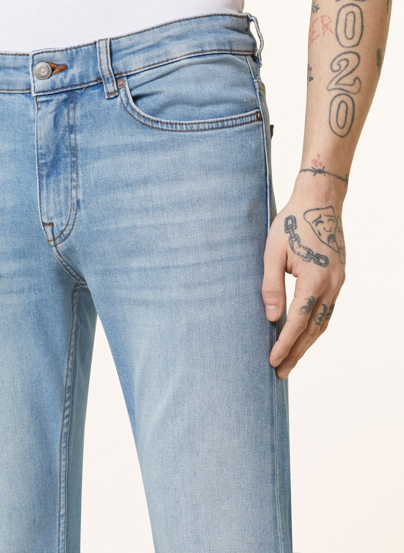 BOSS Jeans DELAWARE Slim Fit, Farbe: 450 LIGHT/PASTEL BLUE (Bild 5)