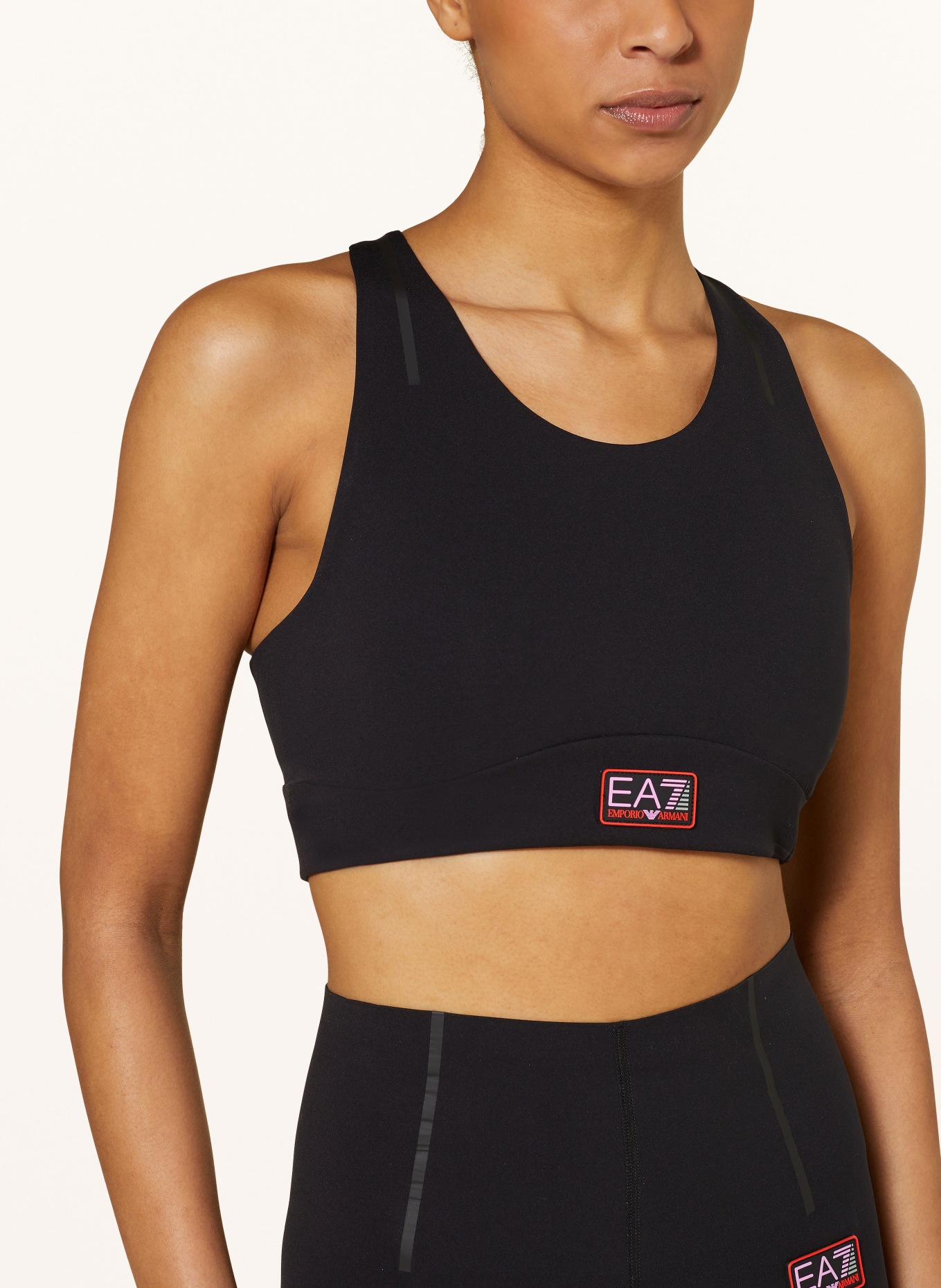 EA7 EMPORIO ARMANI Sports bra, Color: BLACK (Image 4)