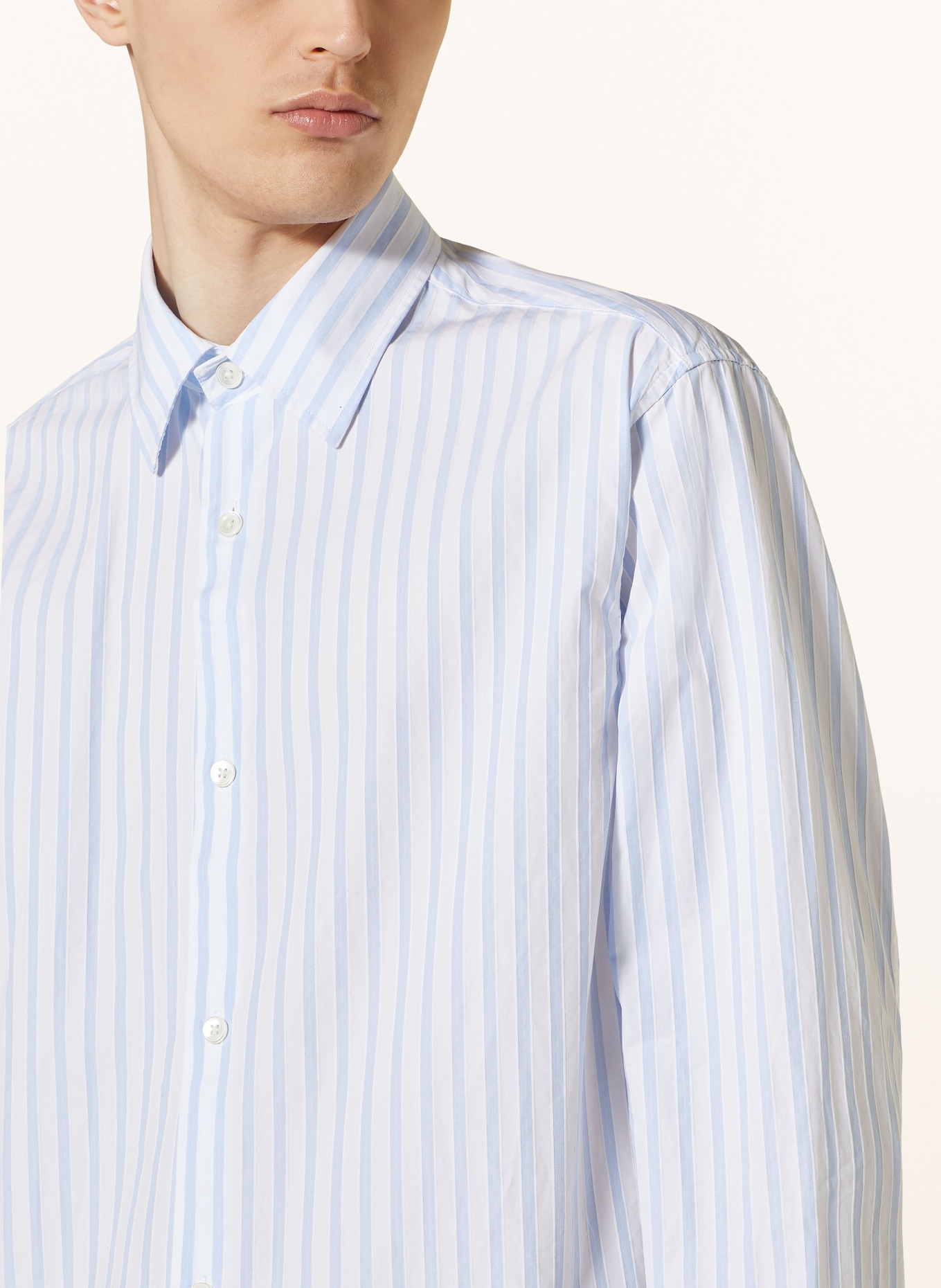 NN.07 Shirt FREDDY regular fit, Color: WHITE/ LIGHT BLUE (Image 4)