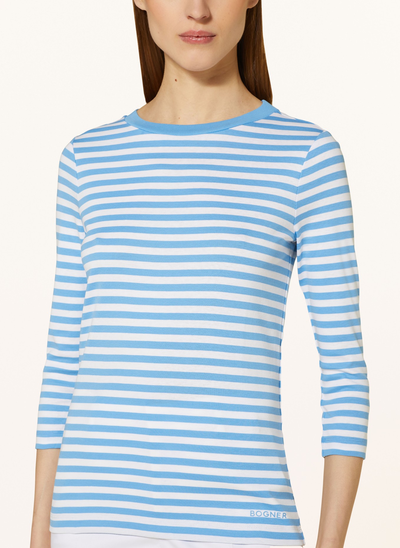BOGNER Long sleeve shirt LOUNA, Color: WHITE/ BLUE (Image 4)