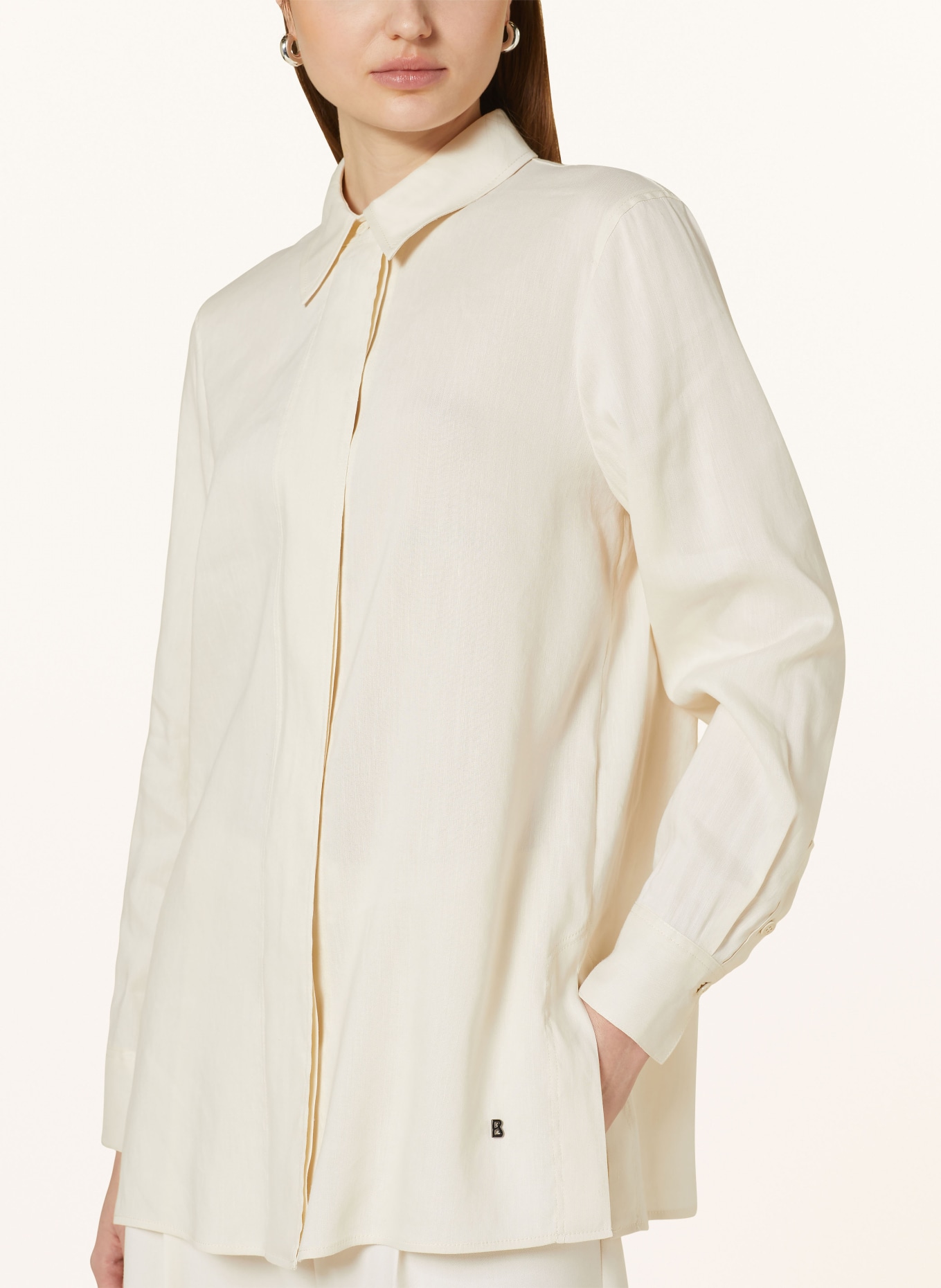 BOGNER Shirt blouse RIA-1 with linen, Color: CREAM (Image 4)