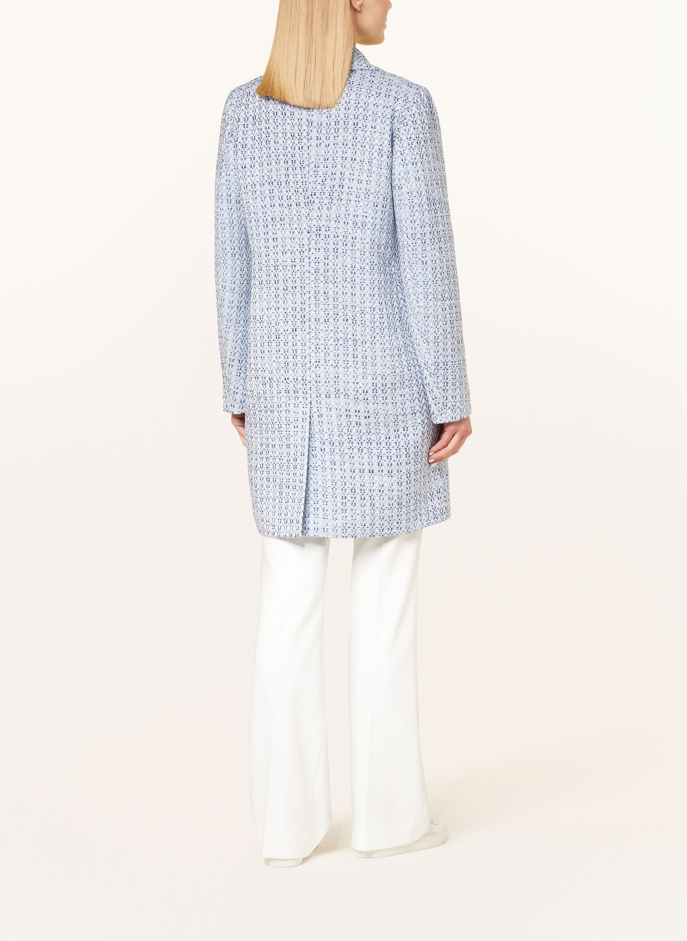 CINQUE Tweed coat CIMAMBA with glitter thread, Color: LIGHT BLUE (Image 3)